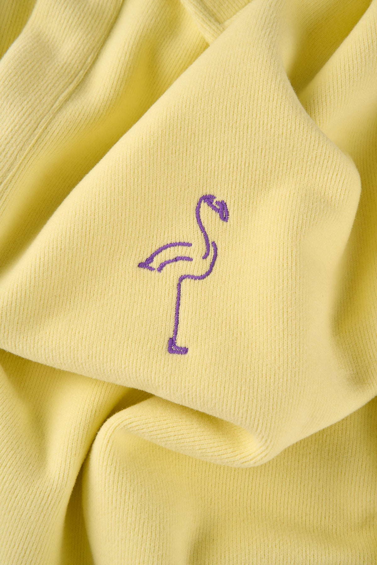 Flamingo SuperSoft Oversize Polo Yaka Sweatshirt - Sarı