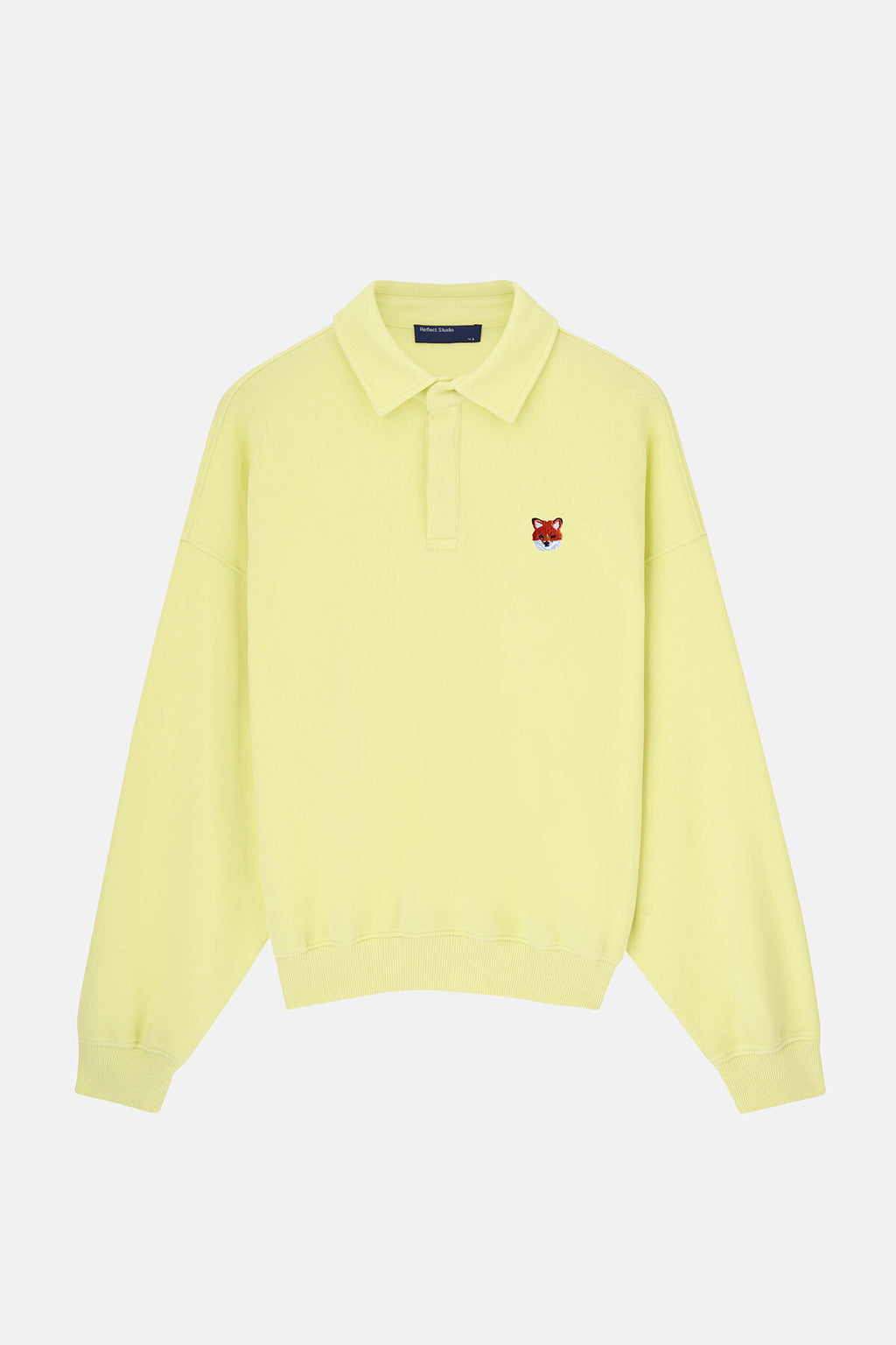 Kızıl Tilki SuperSoft Oversize Polo Yaka Sweatshirt - Sarı