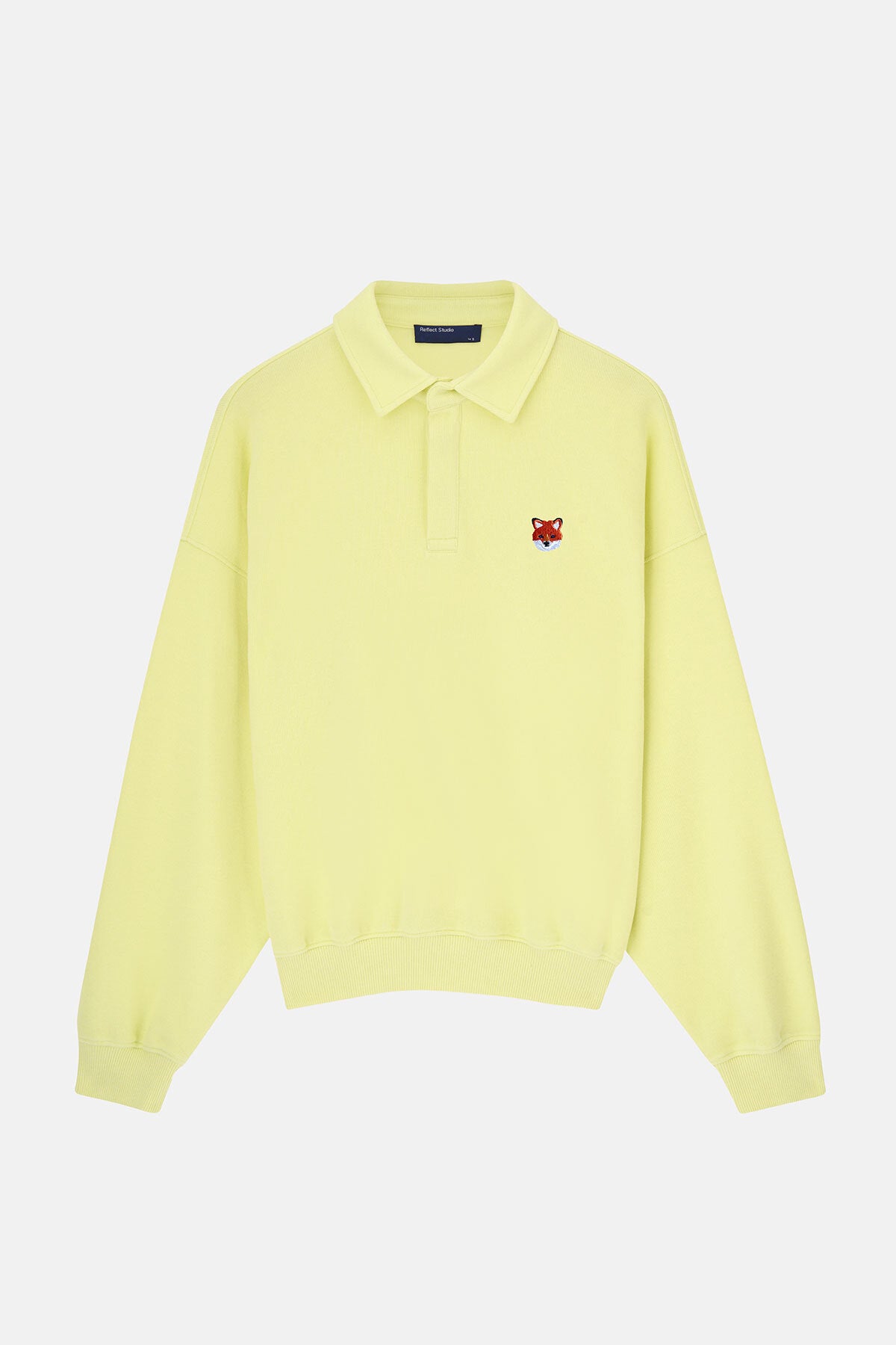 Kızıl Tilki SuperSoft Oversize Polo Yaka Sweatshirt - Sarı