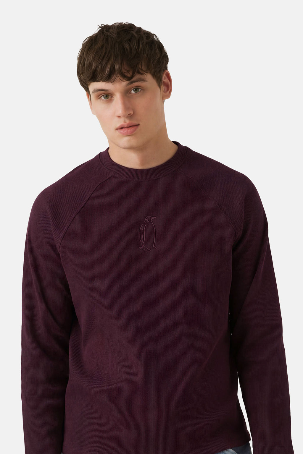 İmparator Penguen Fitilli Sweatshirt - Bordo