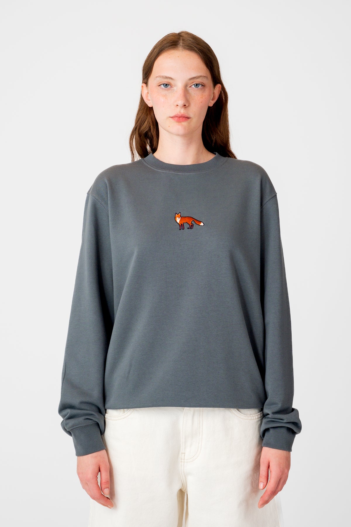 Kızıl Tilki Soft Fleece Sweatshirt - Gri