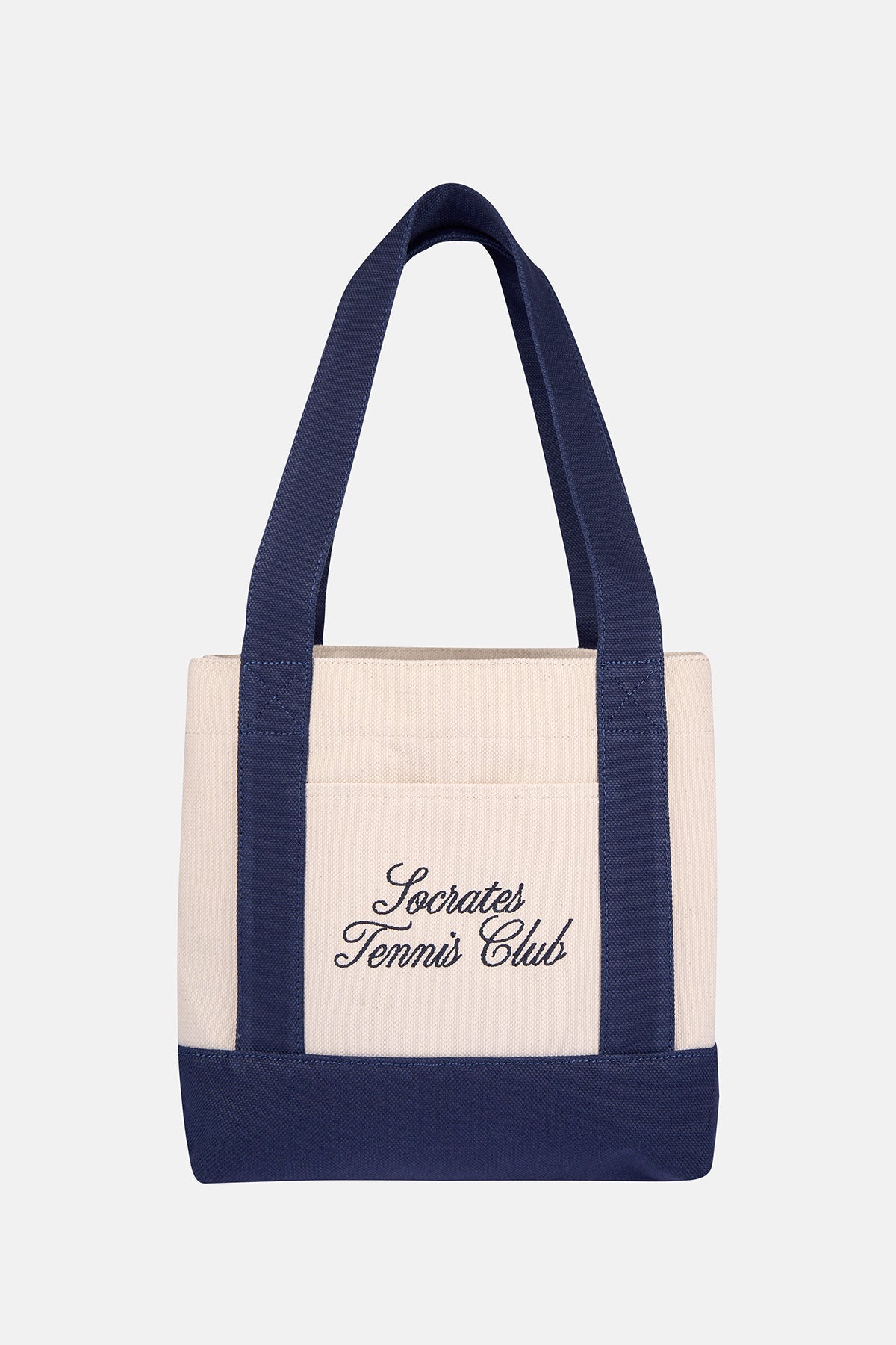 Socrates Tennis Club Tote Bag - Açık Gri / Lacivert