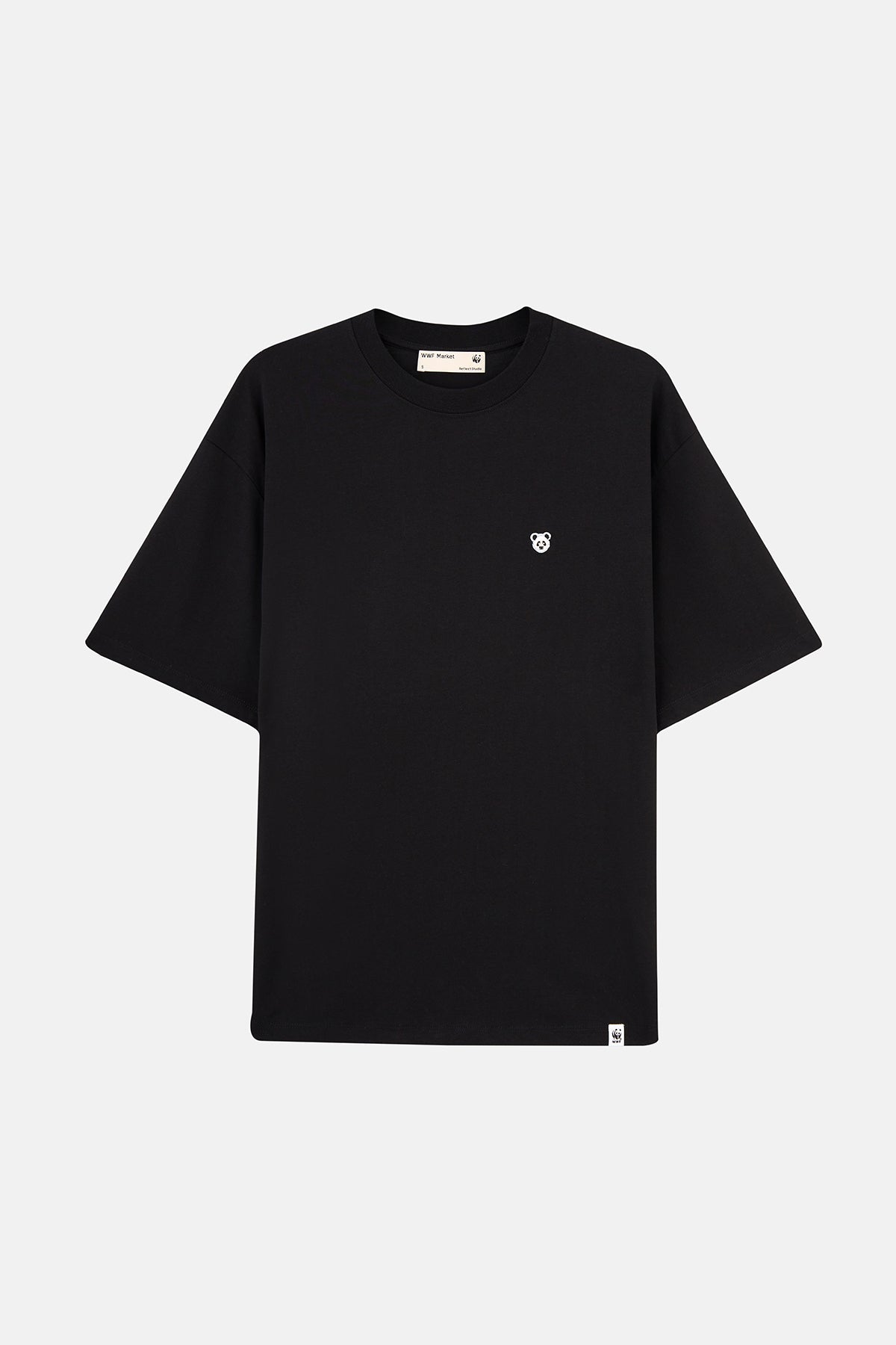 Panda Oversize Light-Weight T-Shirt - Siyah