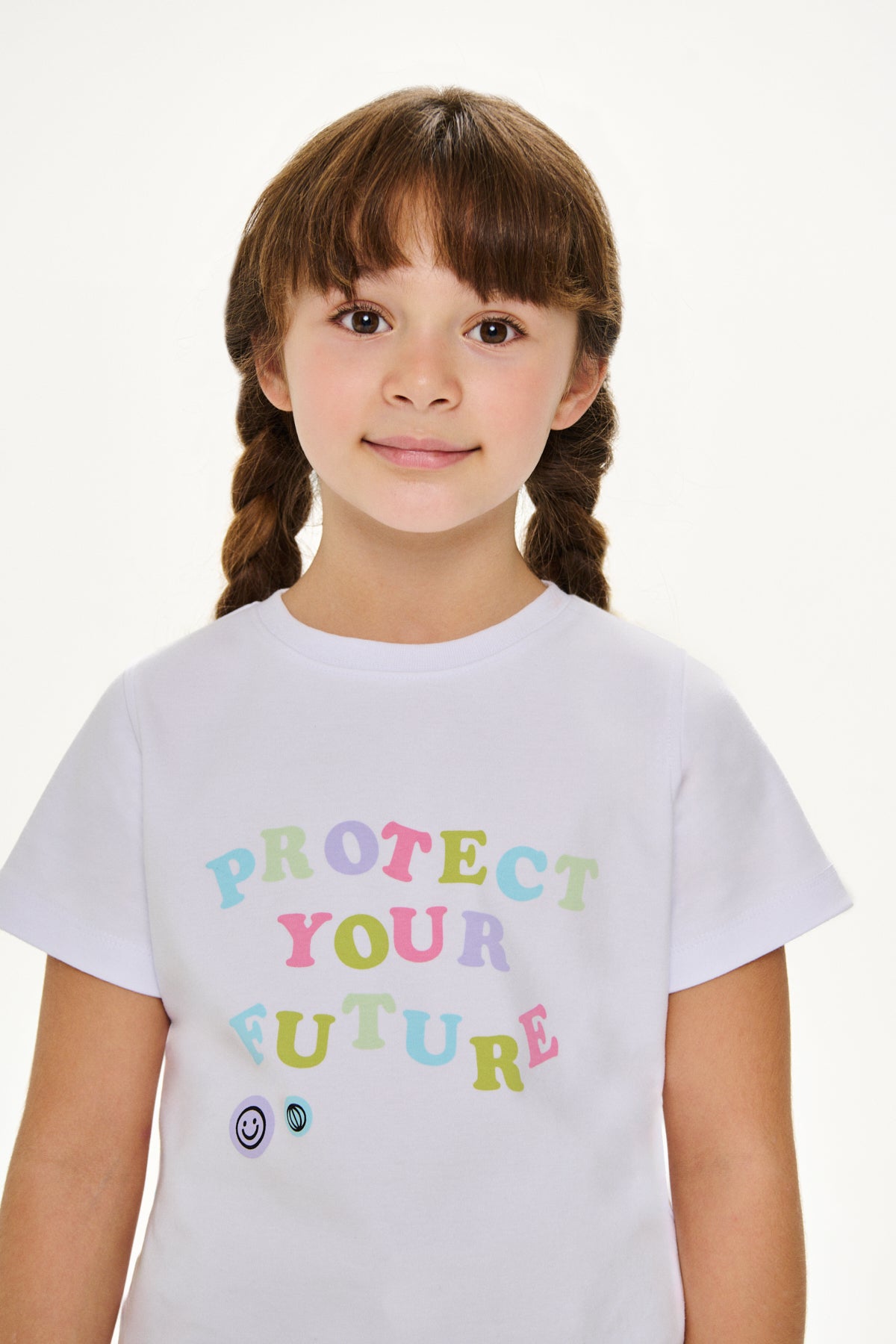 Protect Your Future Premium Çocuk T-Shirt - Beyaz