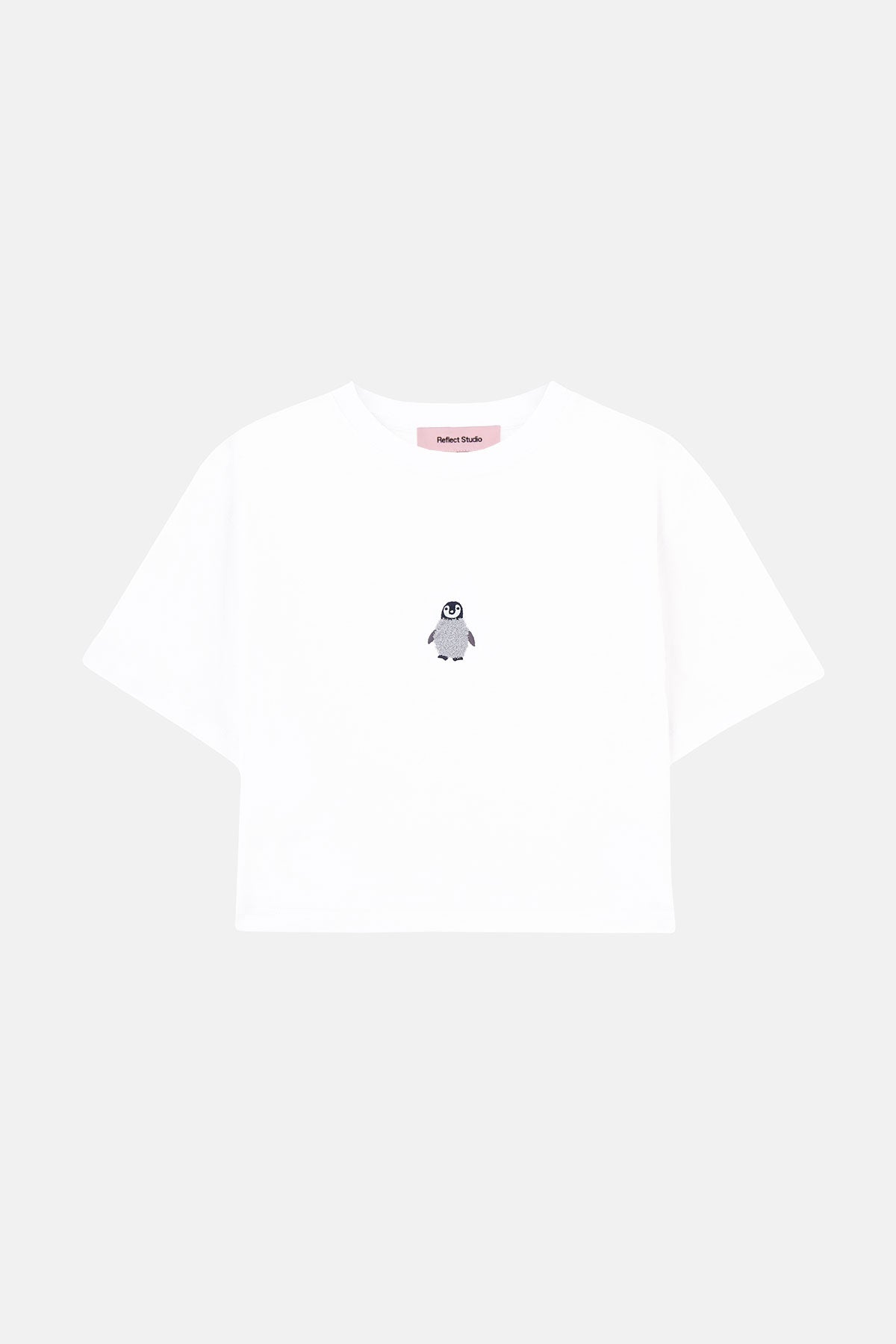 Yavru İmparator Penguen Lightweight Crop T-Shirt - Beyaz · 3