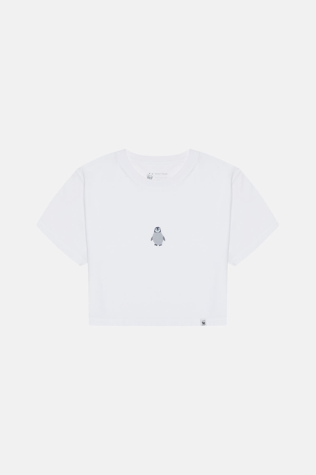 Yavru İmparator Penguen Supreme Crop T-shirt  - Beyaz