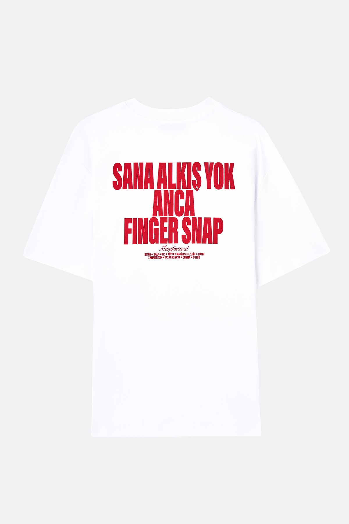 Snap Oversize T-shirt - Kırmızı