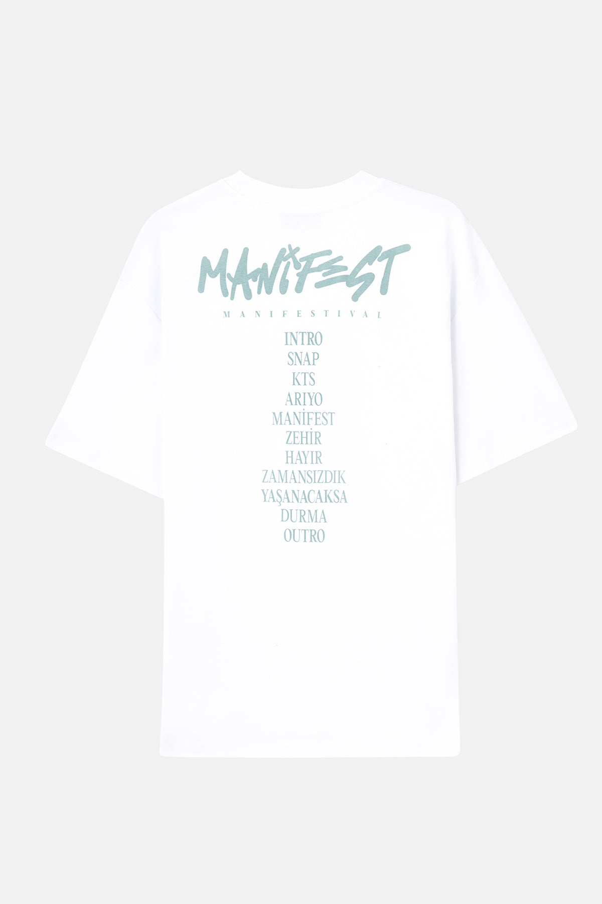 Manifestival Oversize T-shirt - Beyaz