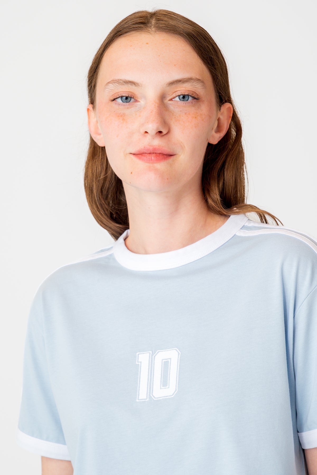 Argentina 10 Lightweight Crop T-Shirt - Açık Mavi · 2