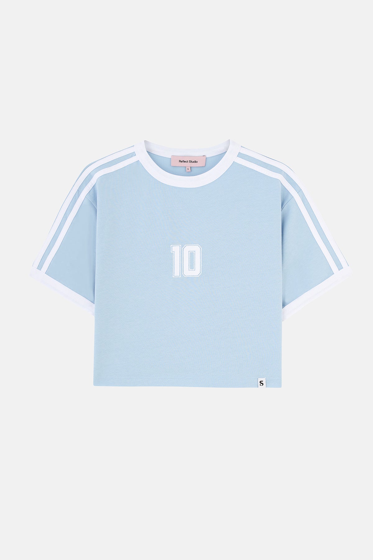 Argentina 10  Light-Weight Crop T-Shirt  - Açık Mavi