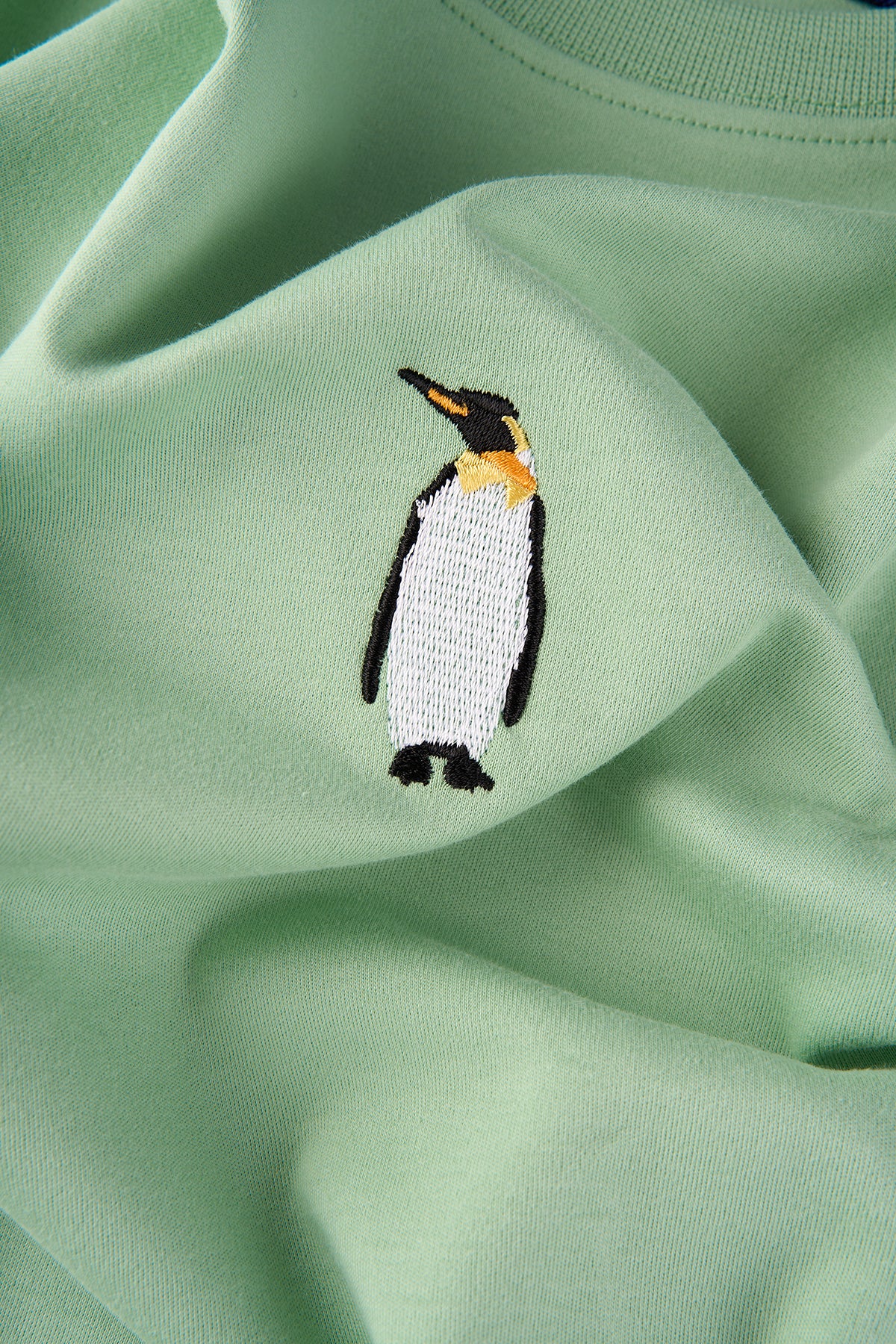 İmparator Penguen Premium T-shirt - Mint Yeşili