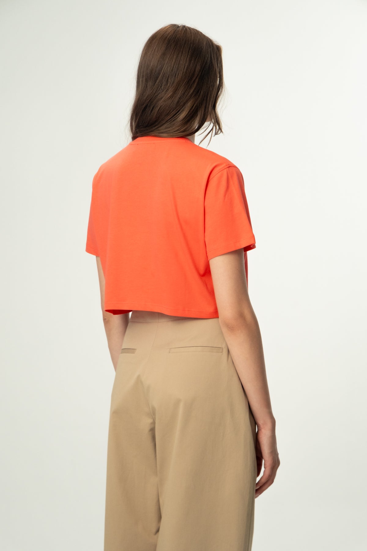 Deniz Kabukları Lightweight Crop T-Shirt - Nar Çiçeği · 2