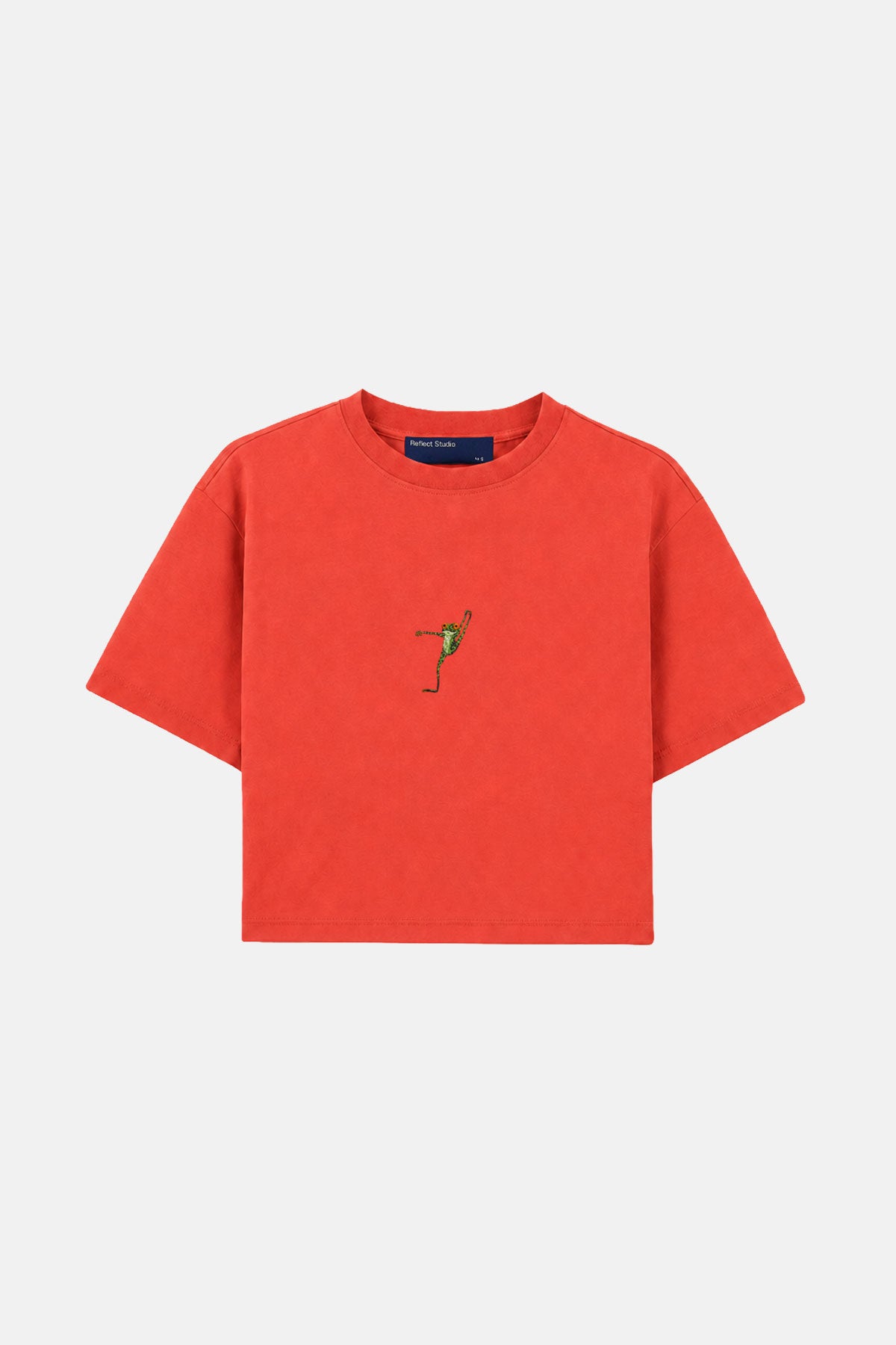 Kurbağa Lightweight Crop T-shirt - Turuncu – Reflect Studio