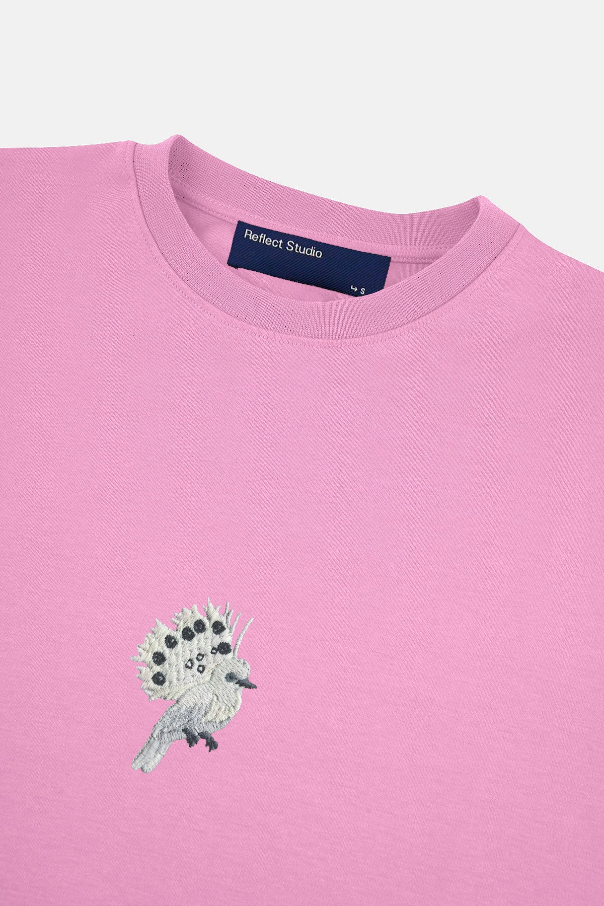 Beyaz Tavus Kuşu Premium T-shirt - Pembe