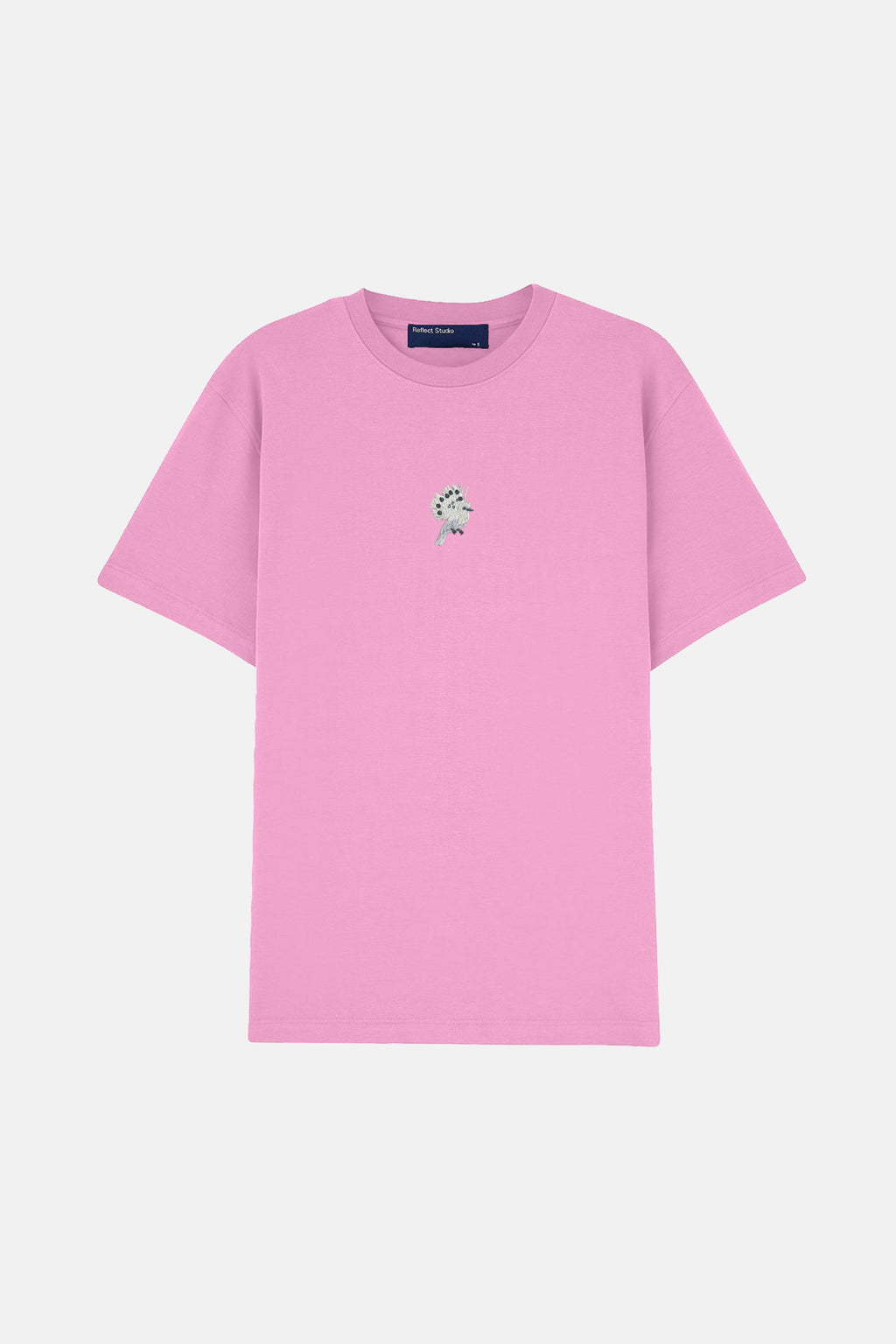 Beyaz Tavus Kuşu Premium T-shirt - Pembe