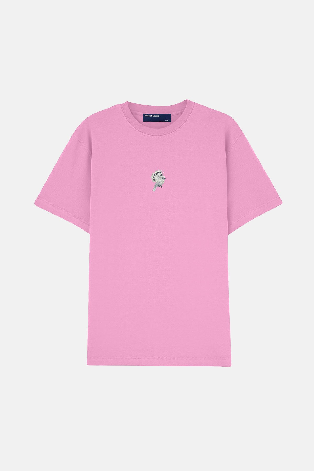 Beyaz Tavus Kuşu Premium T-shirt - Pembe