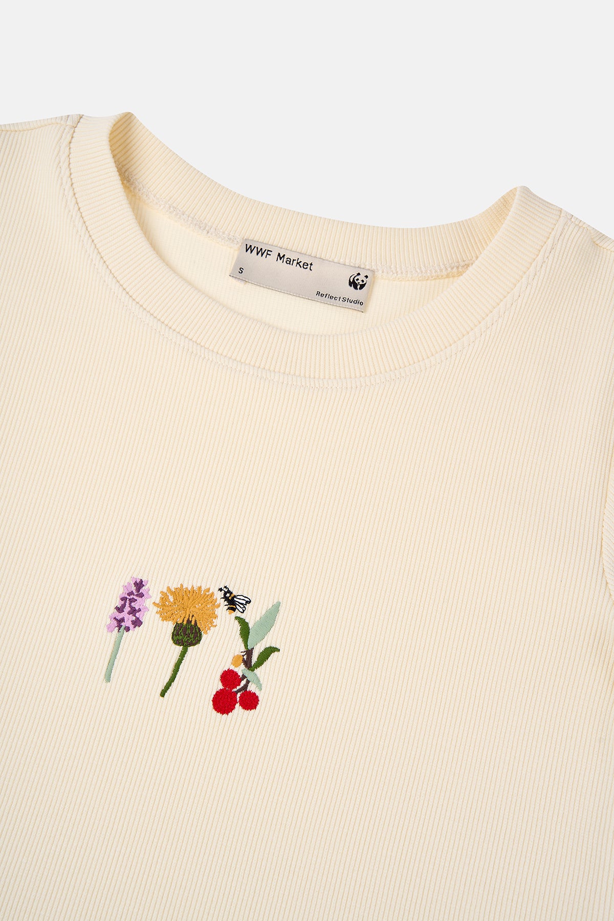 Flowers Ribana Crop T-shirt - Bej