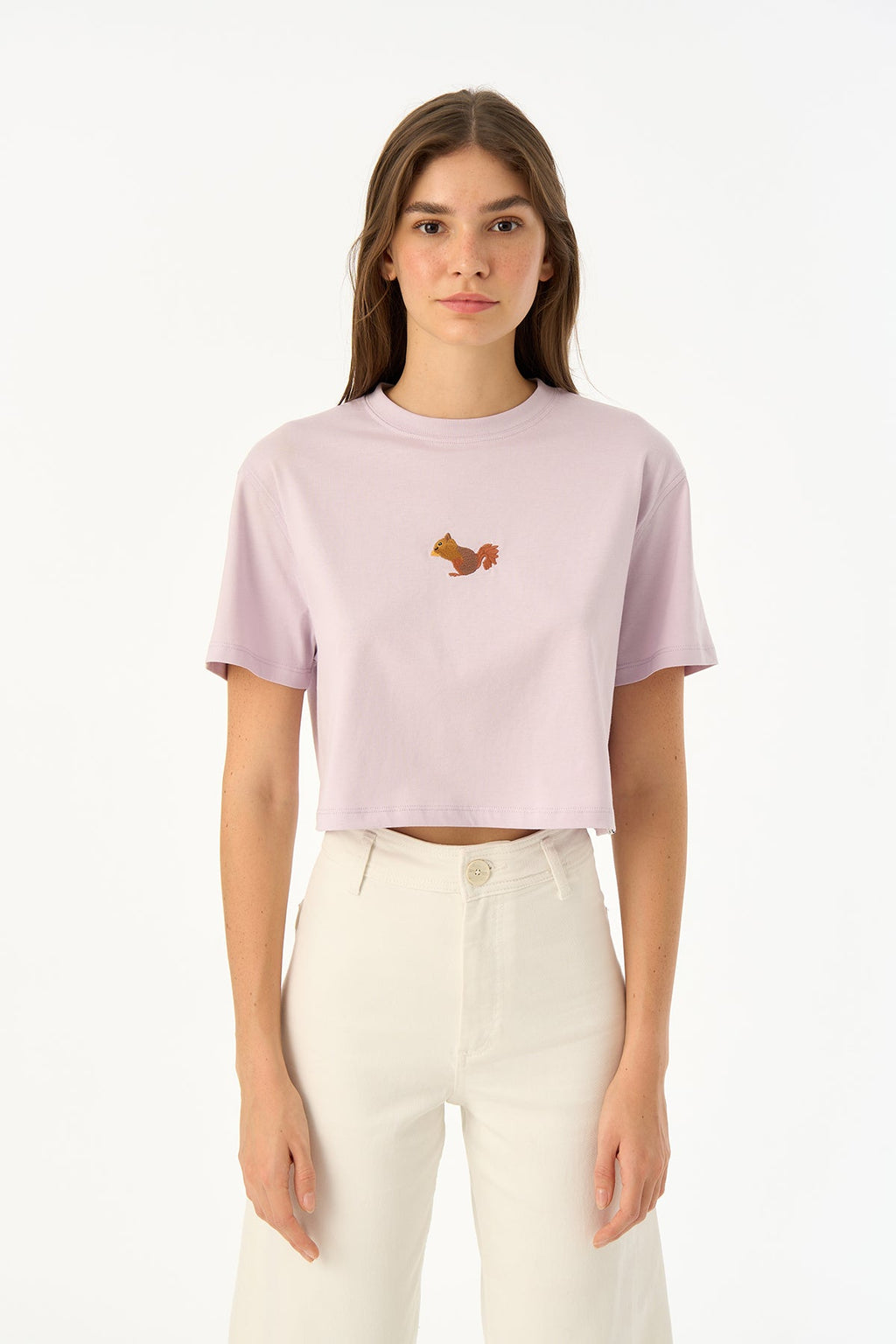 Sincap Light Weight  Crop T-Shirt - Lila