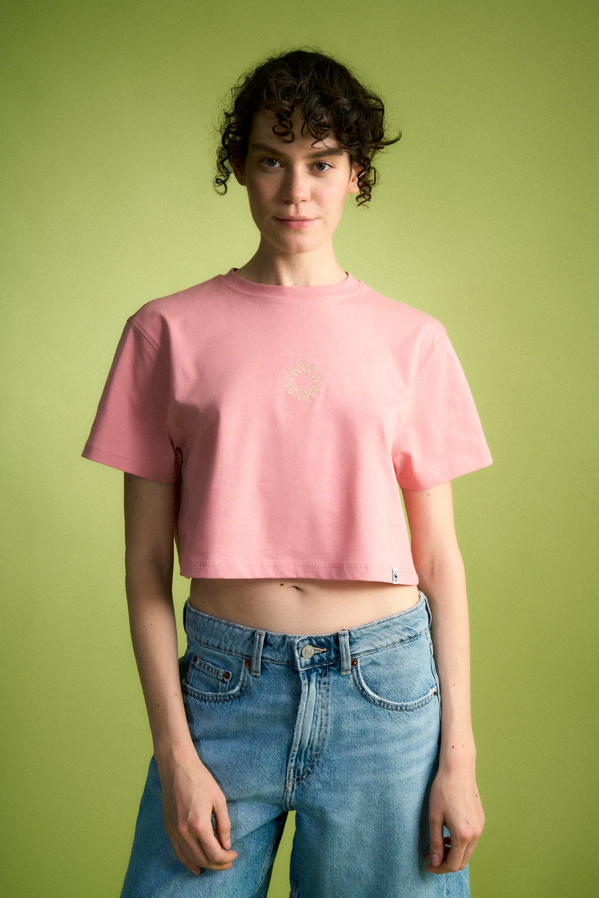 Güneş Lightweight Crop T-Shirt - Kiremit