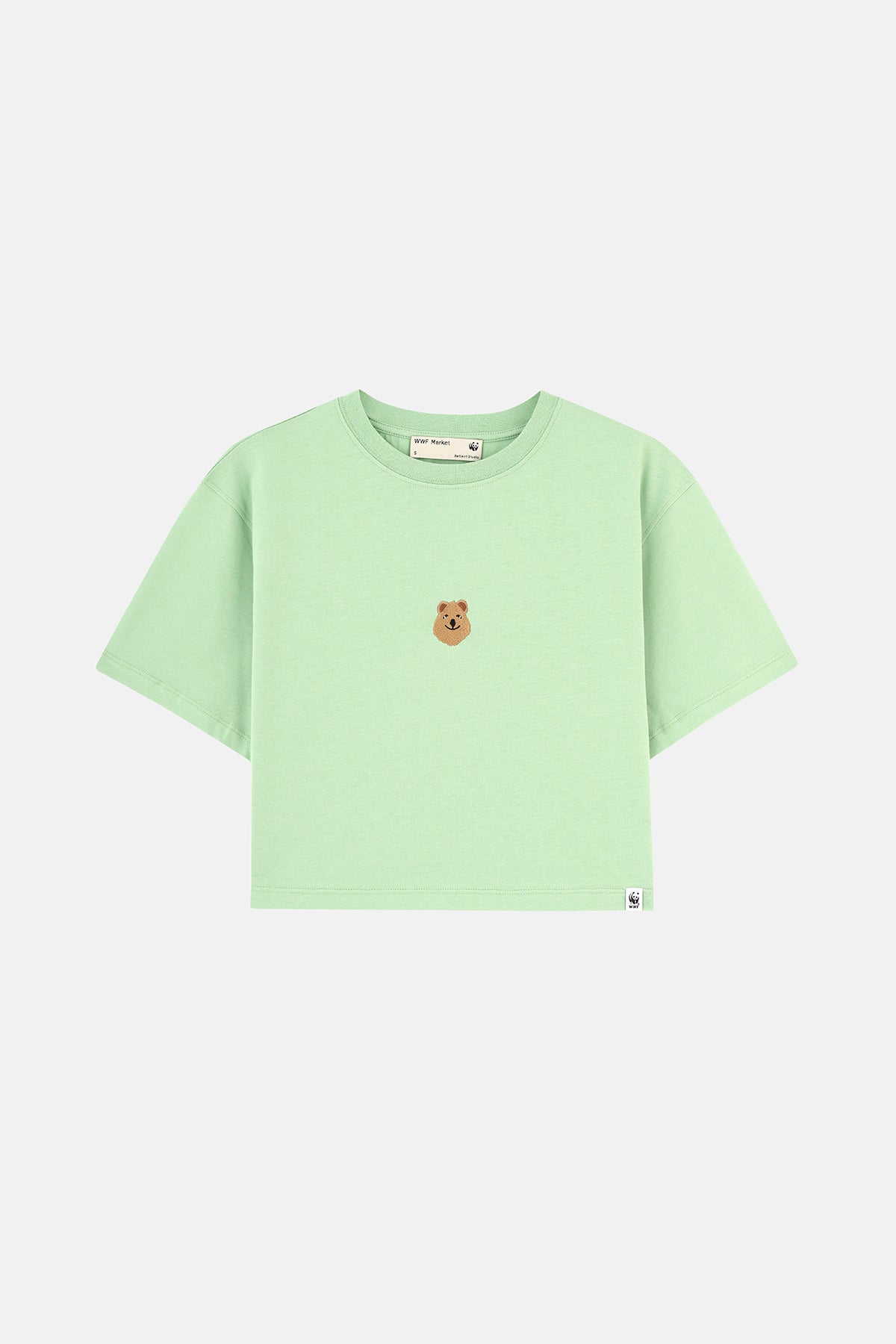 Quokka Supreme Crop T-shirt  - Su Yeşili