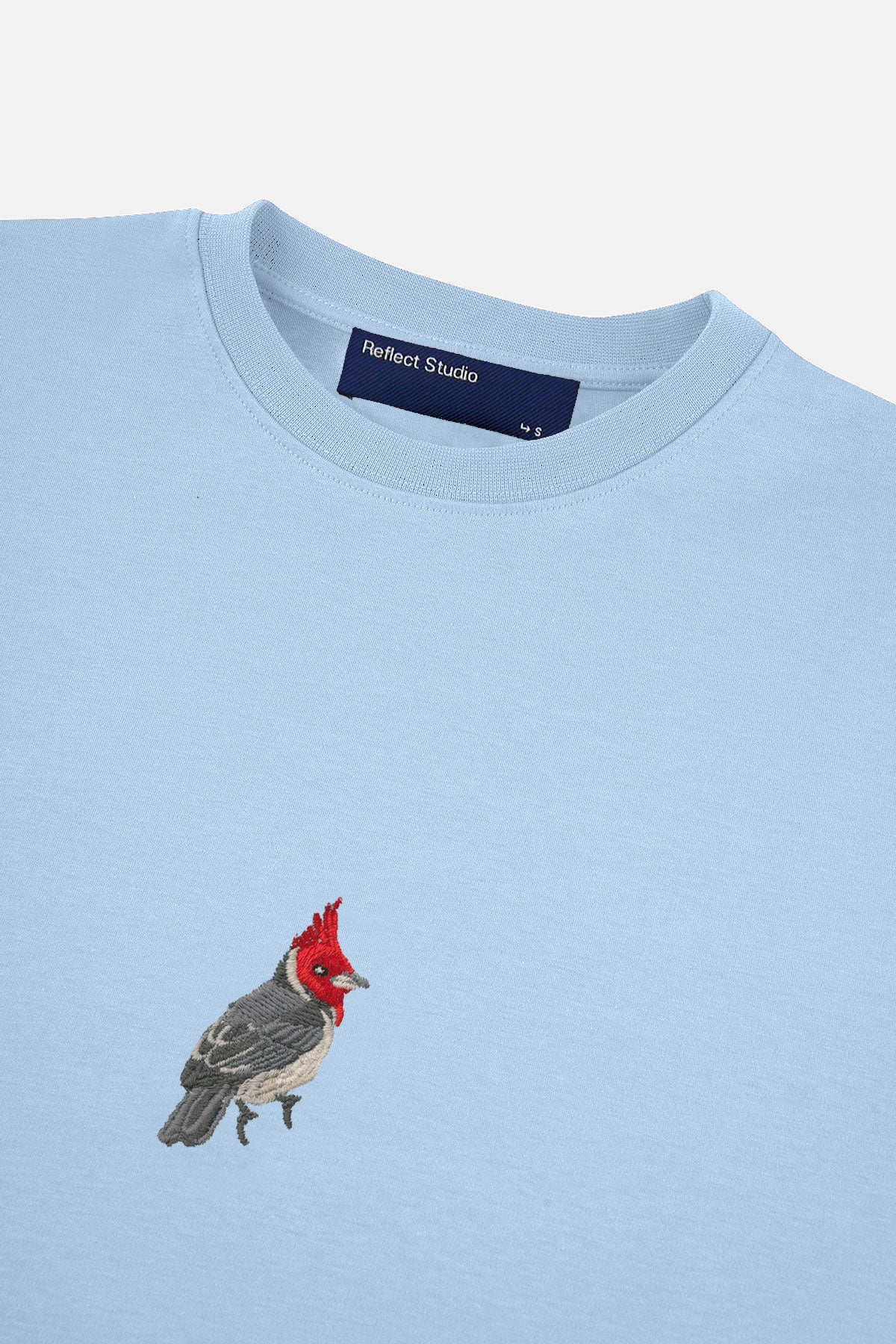 Kırmızı Tepeli Kardinal Premium T-shirt - Açık Mavi