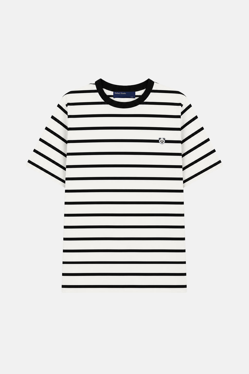 Panda Patch Heavyweight T-shirt - Siyah-Beyaz