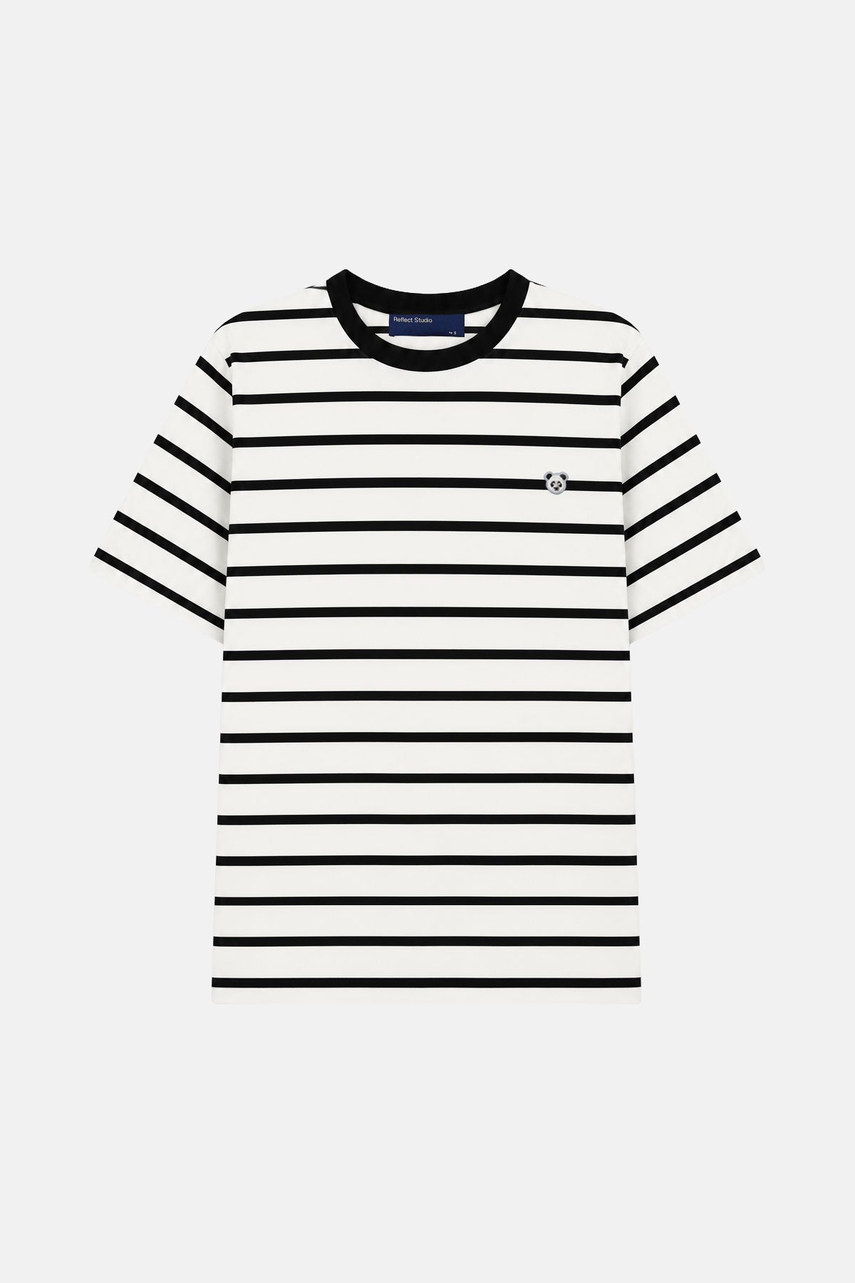 Panda Patch Heavyweight T-shirt - Siyah-Beyaz