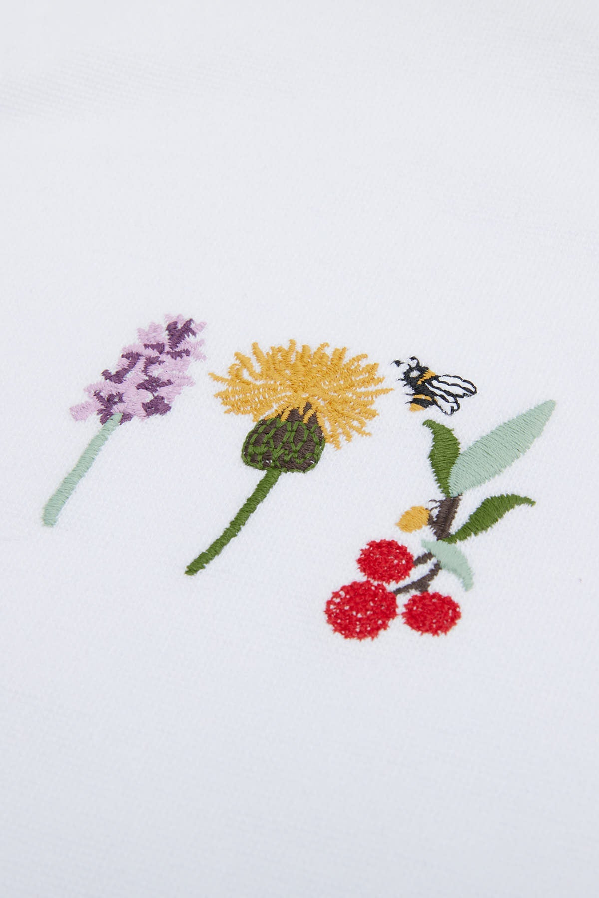 Bitkiler Ribana Crop Top - Beyaz