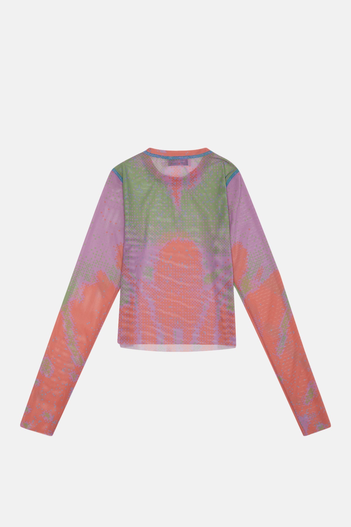 Long Sleeve Mesh Top - Multicolor