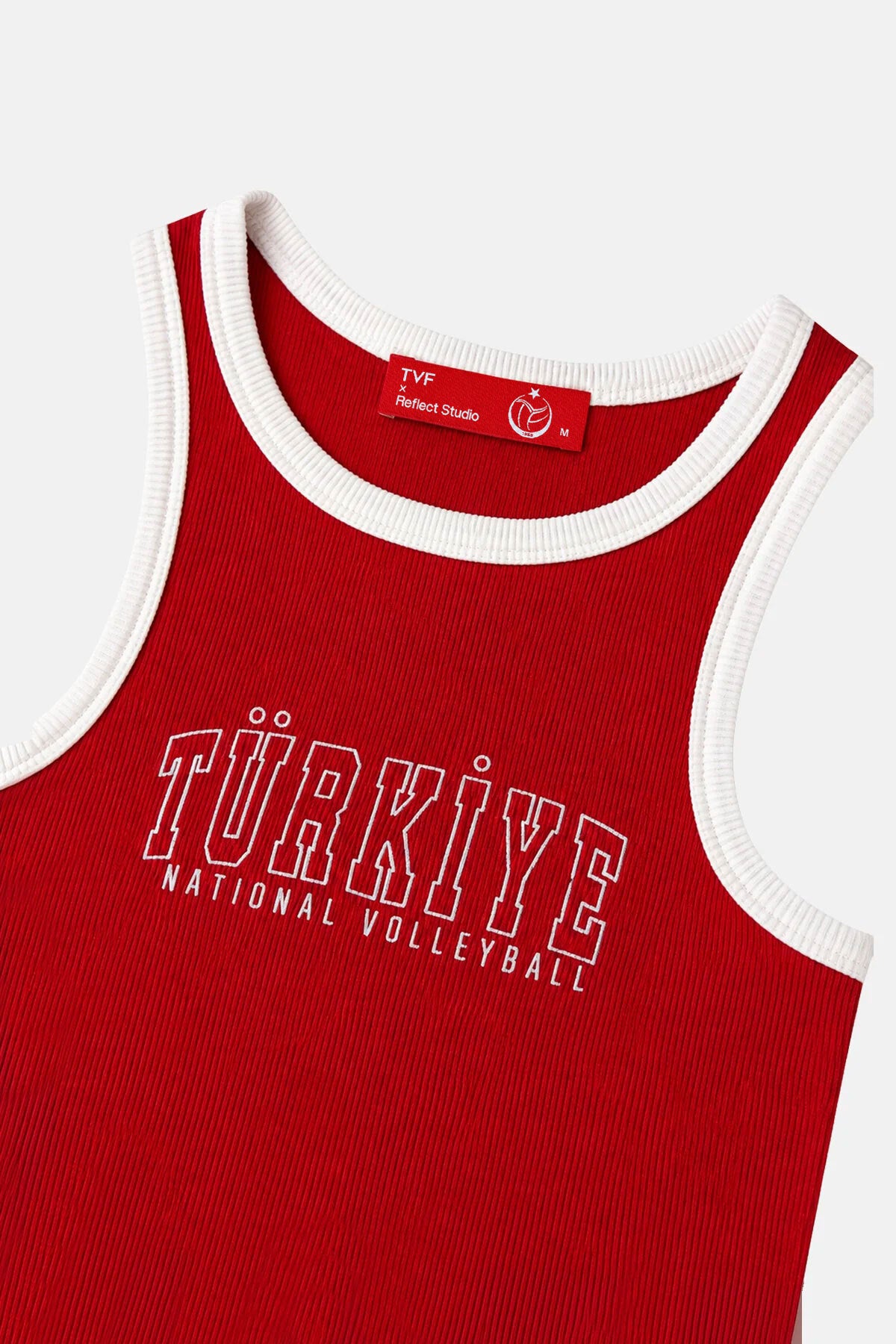 Türkiye Milli Voleybol Takımı Halter Yaka Ribana Crop Top - Kırmızı