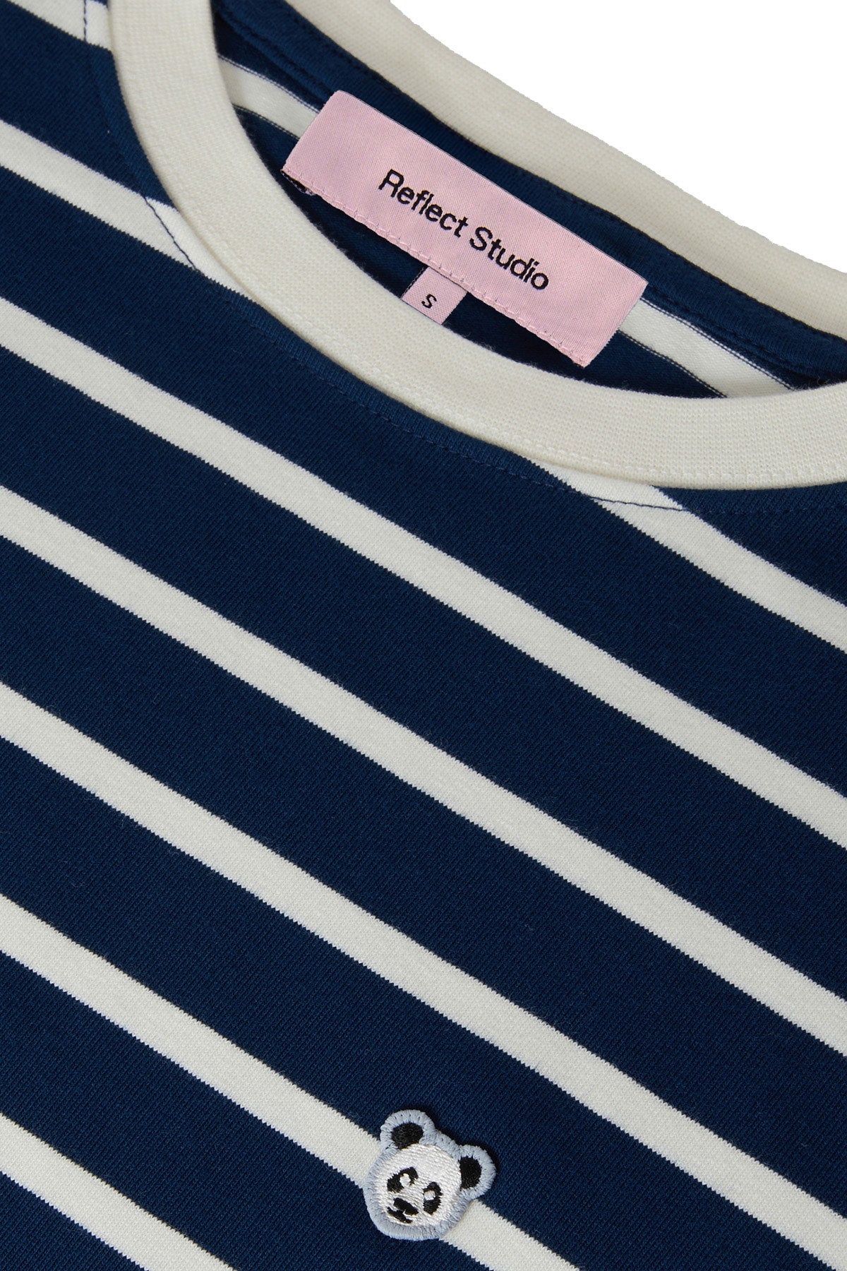 Panda Uzun Kollu Çizgili T-shirt - Lacivert / Ekru