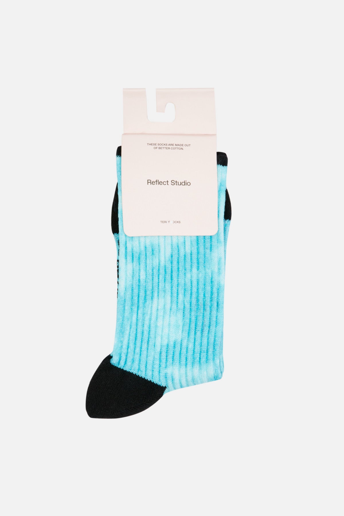 Ribbed Tie Dye Socks - Blue