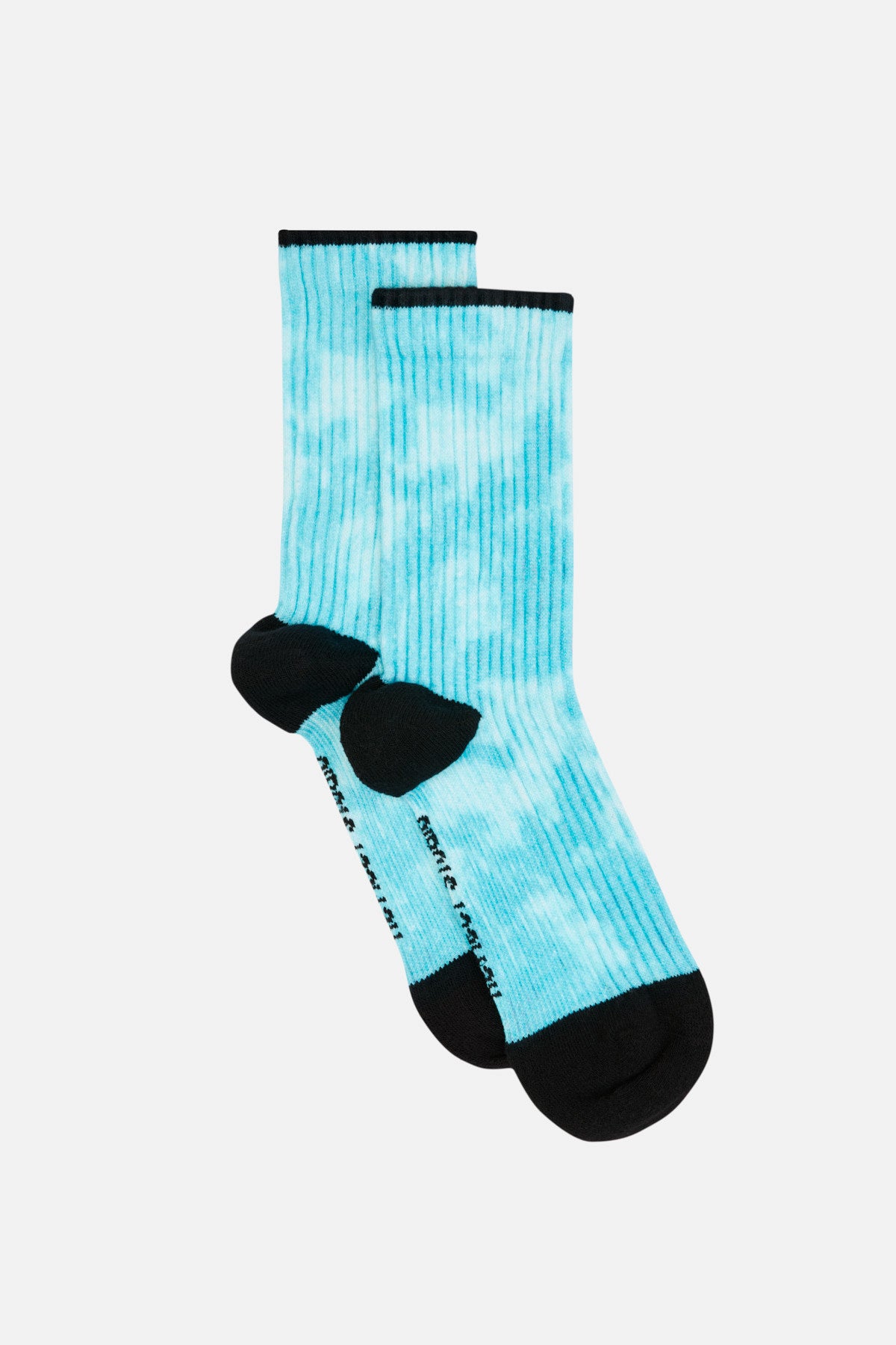 Ribbed Tie Dye Socks - Blue