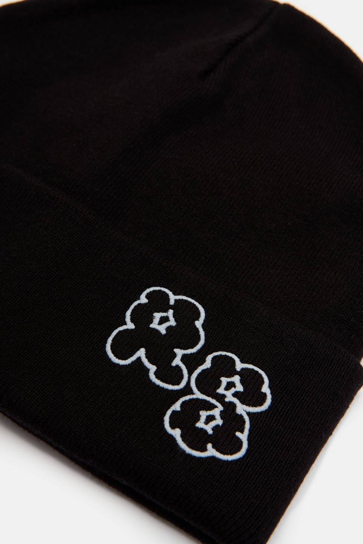 Cloud Logo Embroidered Beanie Black
