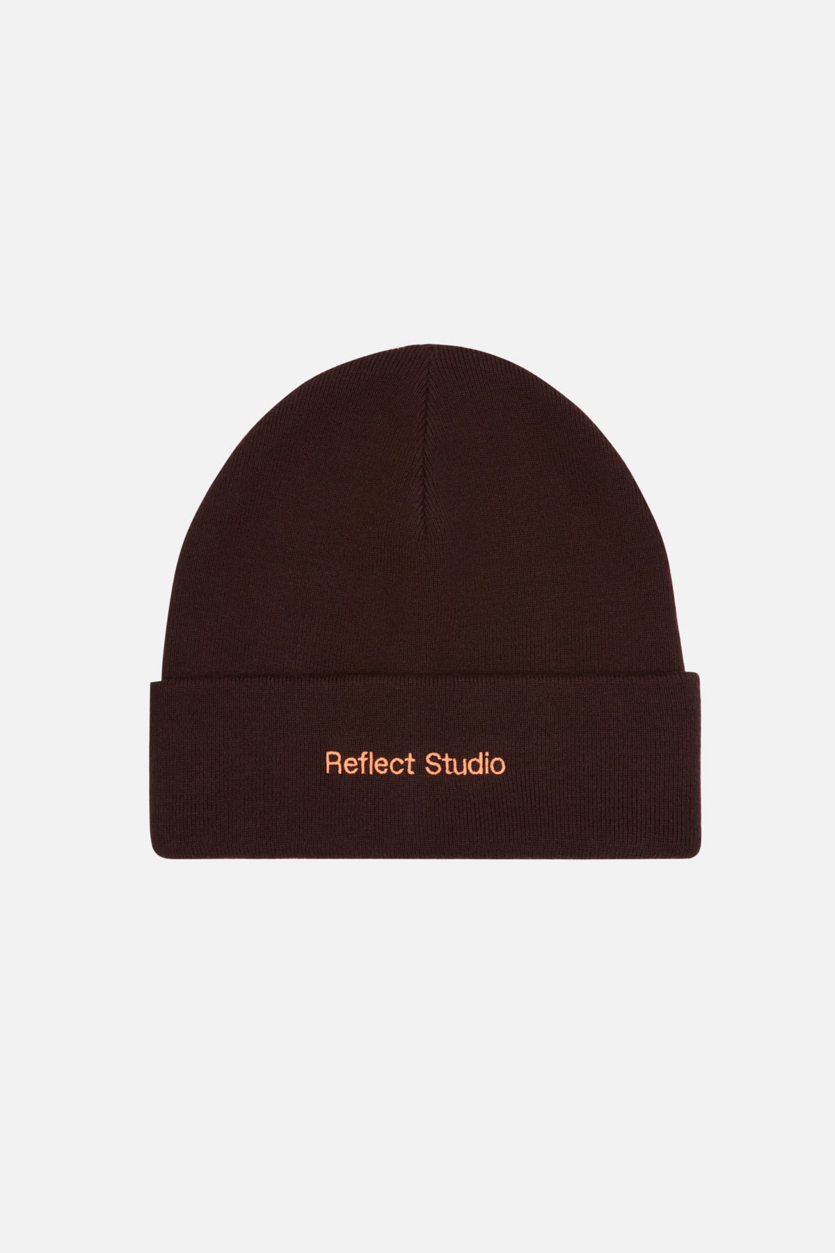 Logo Embroidered Beanie - Brown