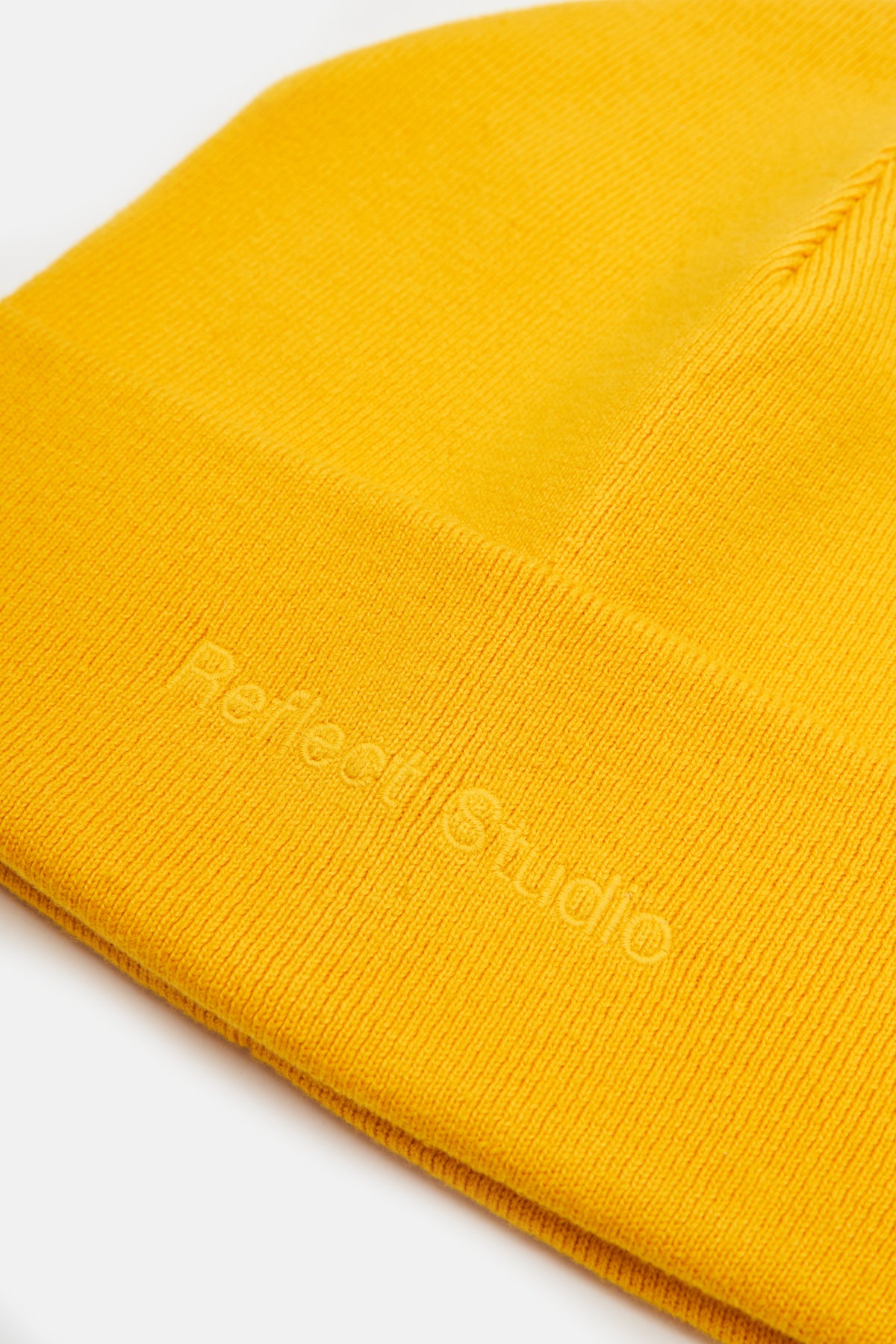 Logo Embroidered Beanie - Yellow