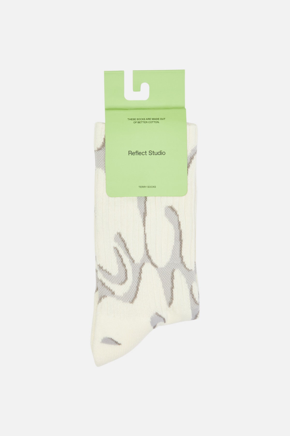 Ribbed Liquid Socks - Cream-Gray