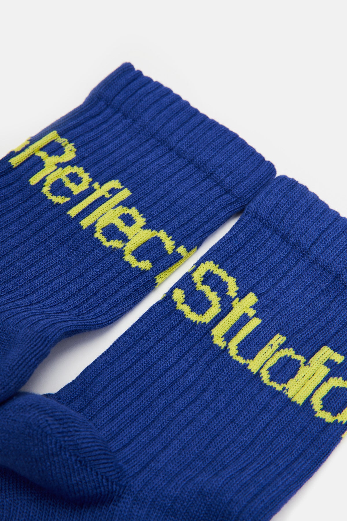 Ribbed Logo Socks - Navy Blue
