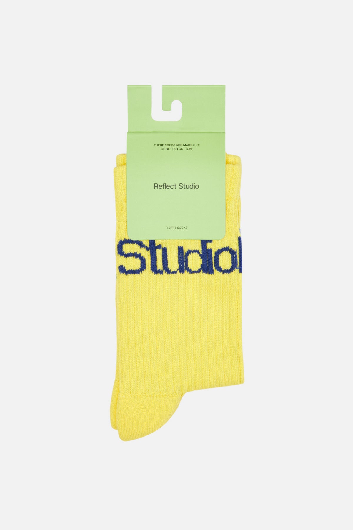 Ribbed Logo Socks - Yellow