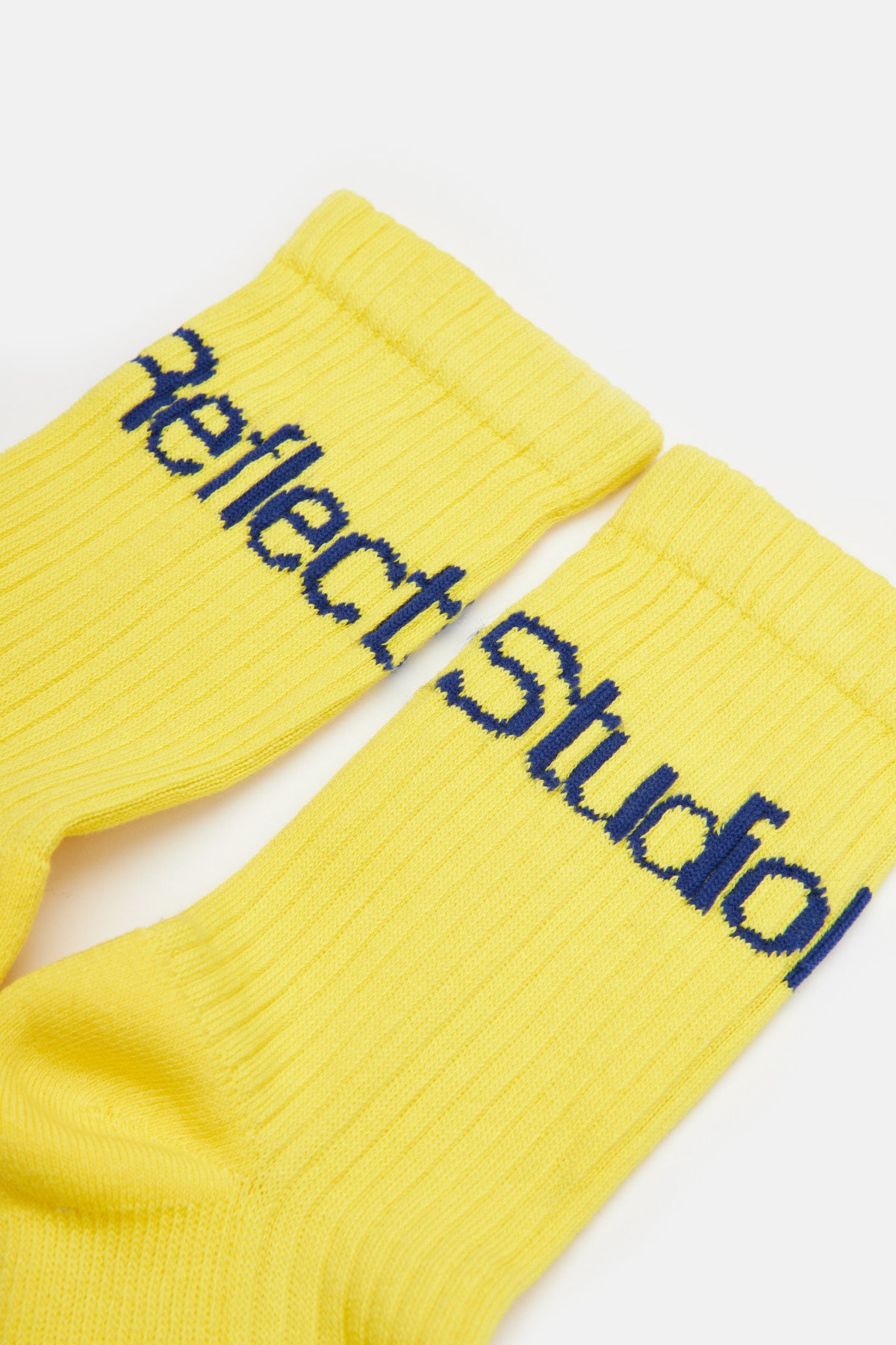 Ribbed Logo Socks - Yellow