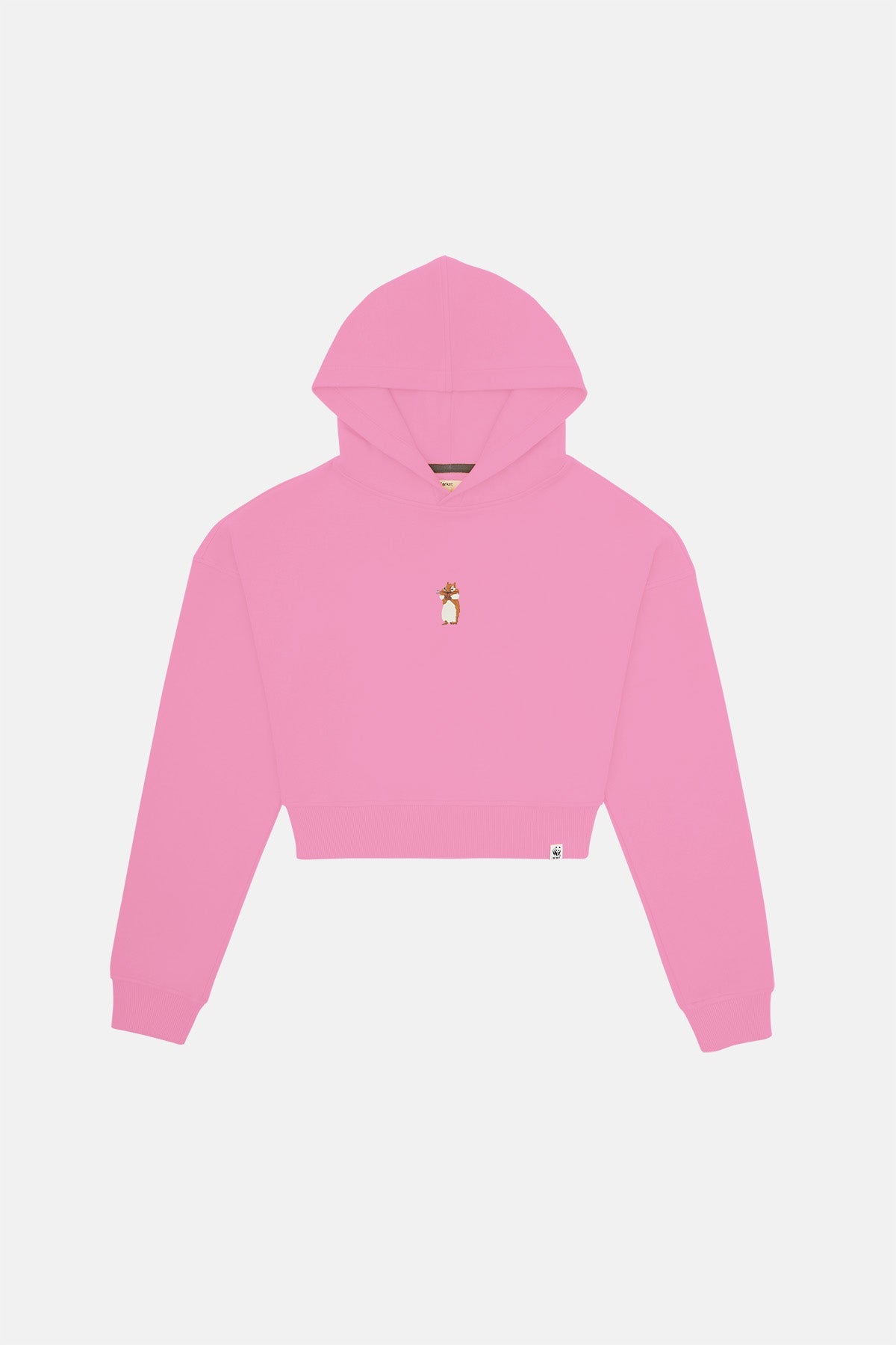 Sincap SuperSoft Crop Hoodie  - Pembe