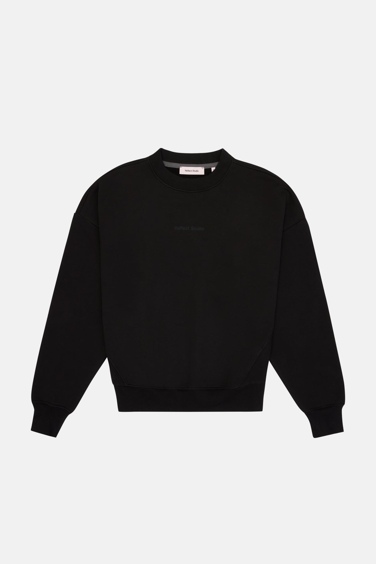 Logo Embroidered Baggy Sweatshirt - Black