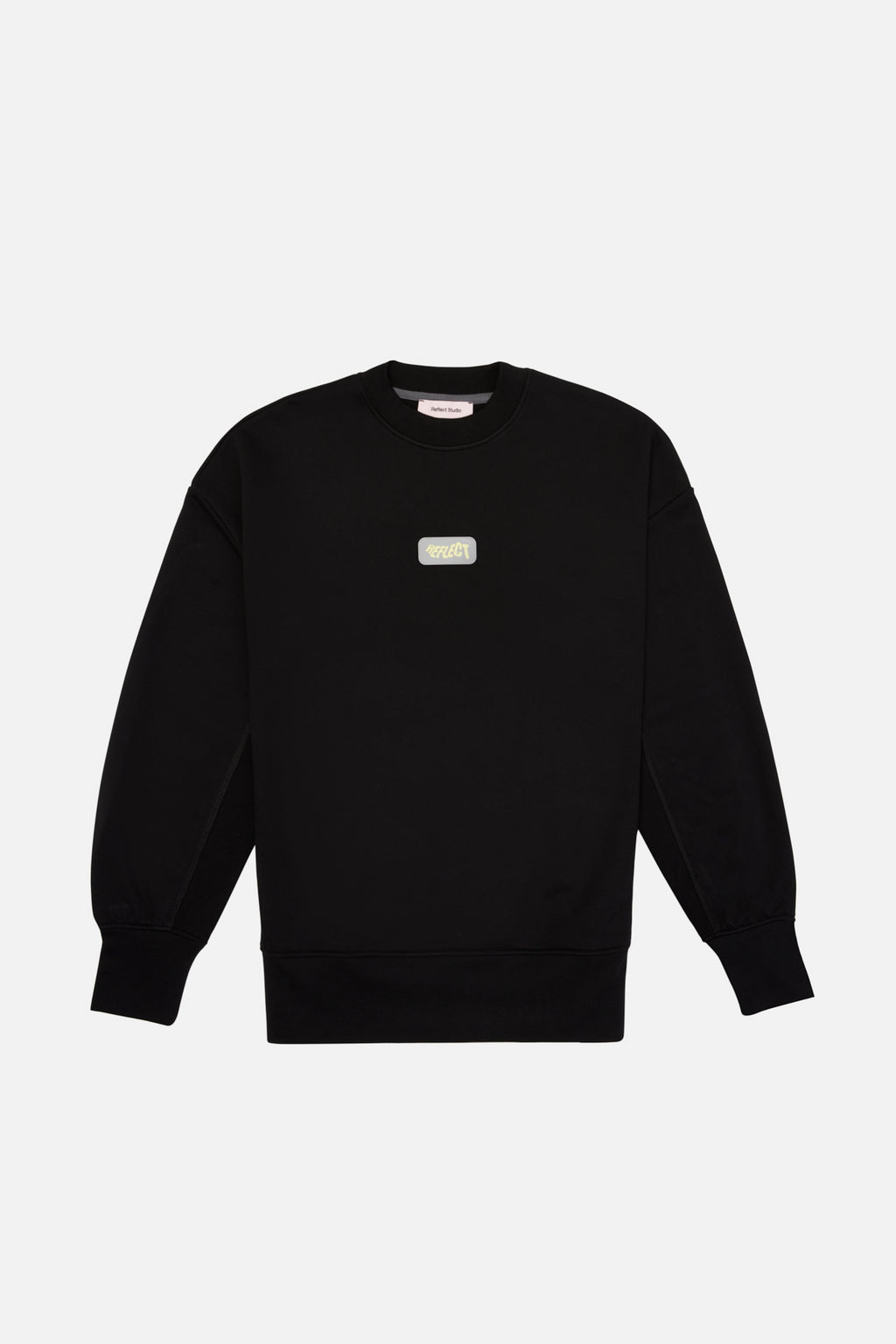 Logo Tag Oversize Sweatshirt - Black