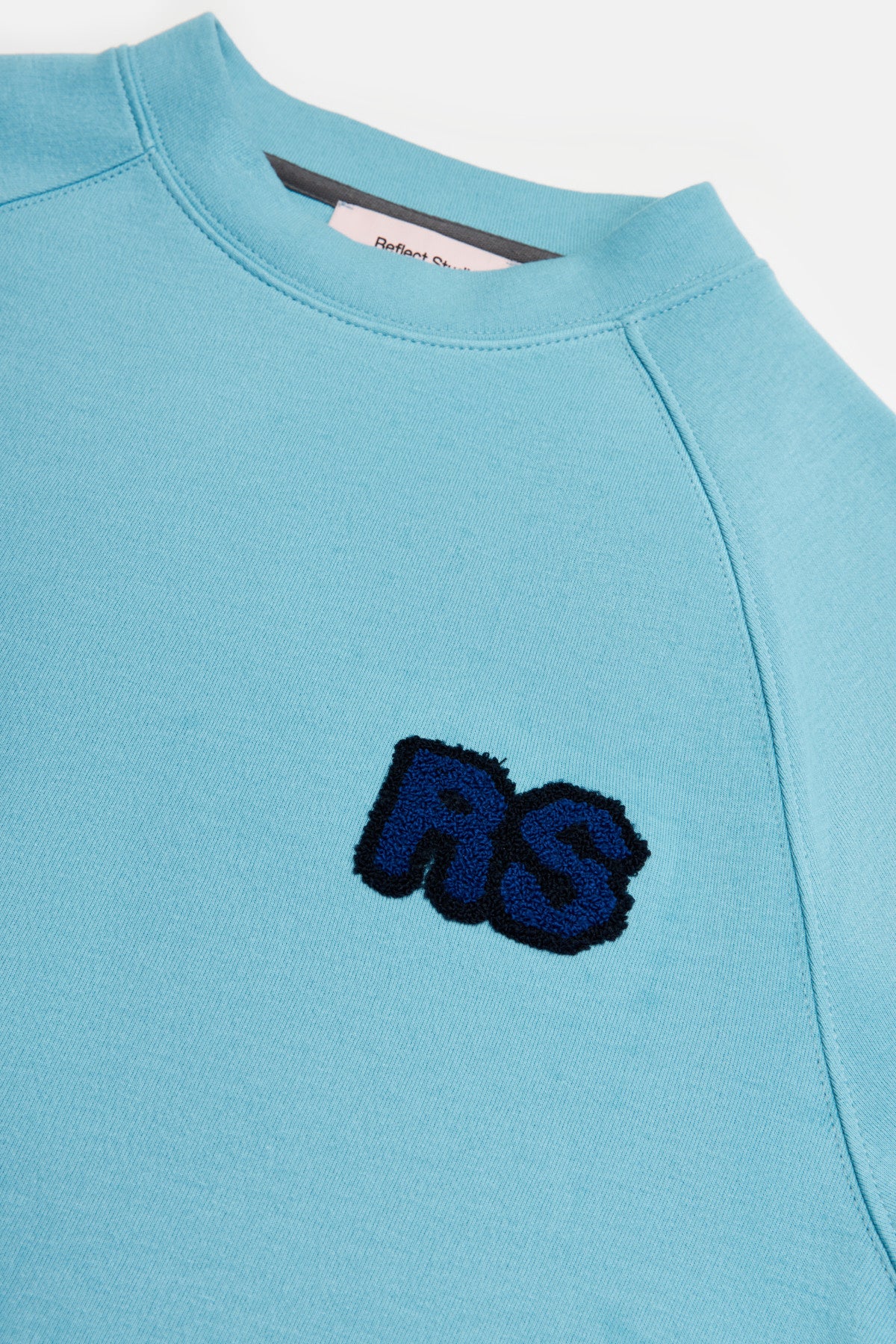 Logo Embroidered Relaxed Fit Sweatshirt - Blue