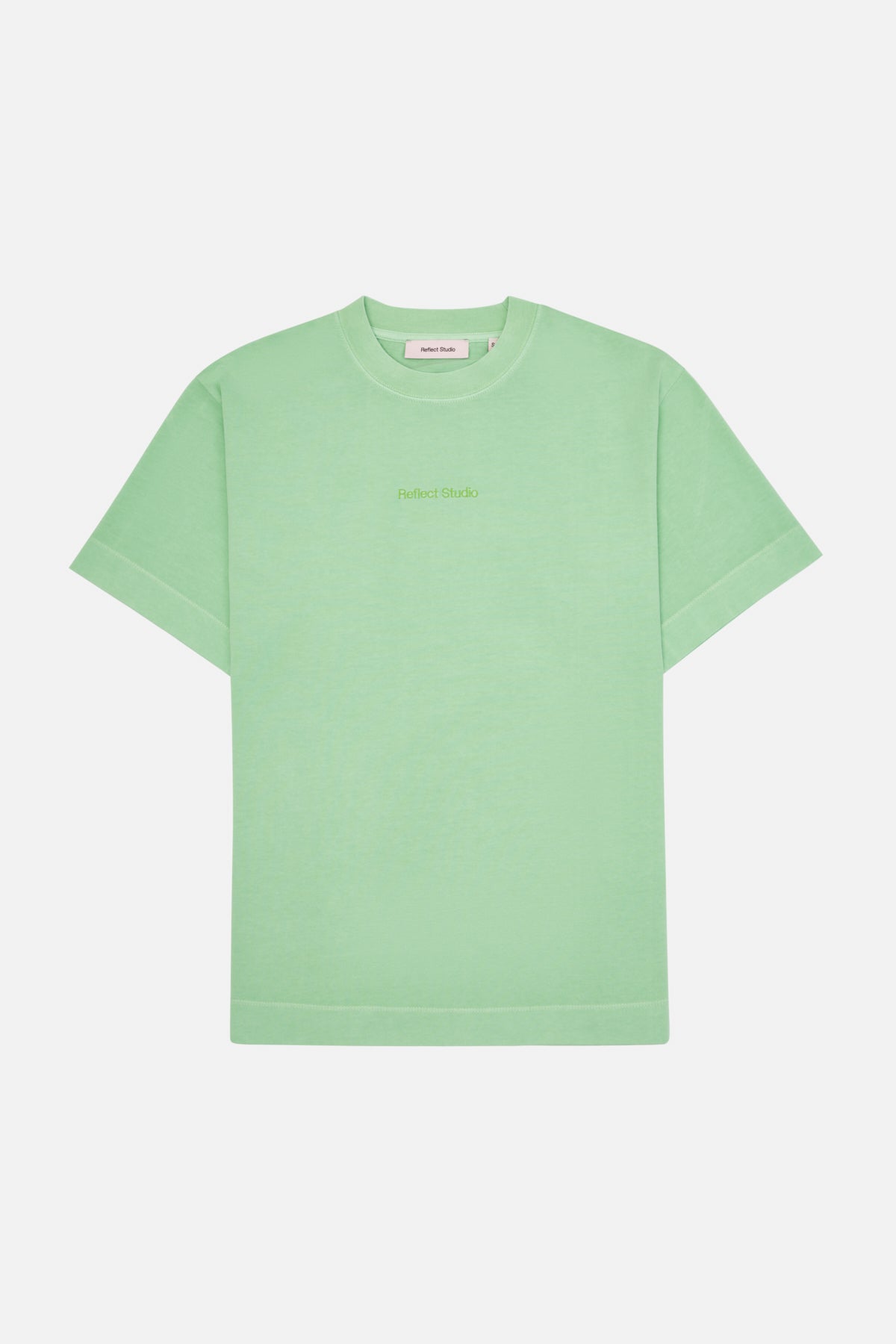 Logo Embroidered Washed  T-shirt - Green