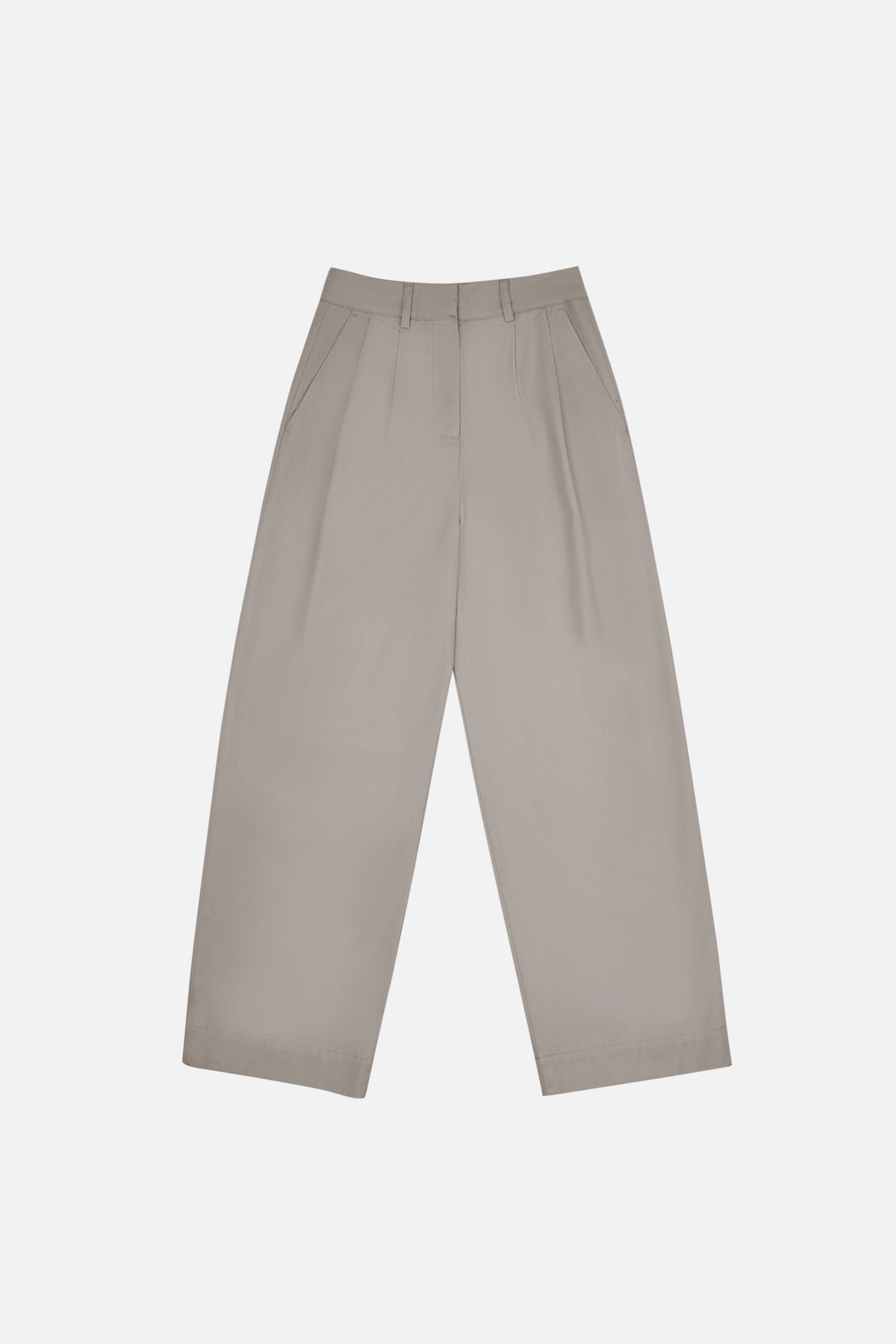 Pleated Pants - Gray