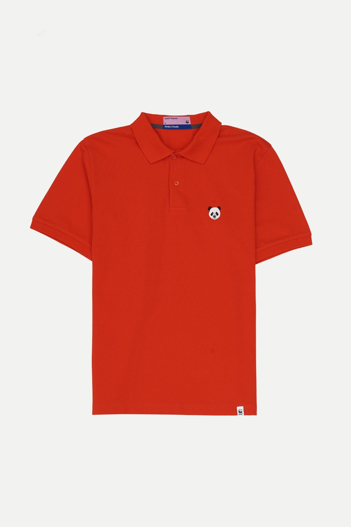 Panda Polo Yaka T-Shirt - Kırmızı