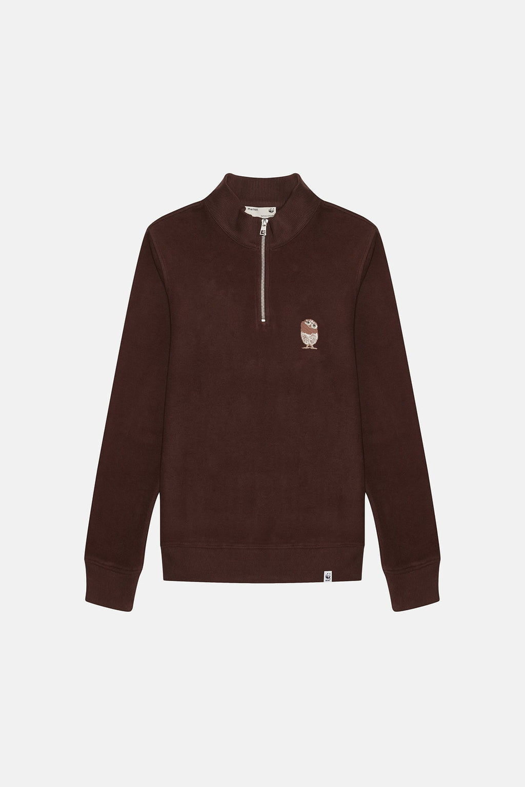 Cin Baykuşu SuperSoft Quarter-Zip Sweatshirt  - Kahverengi