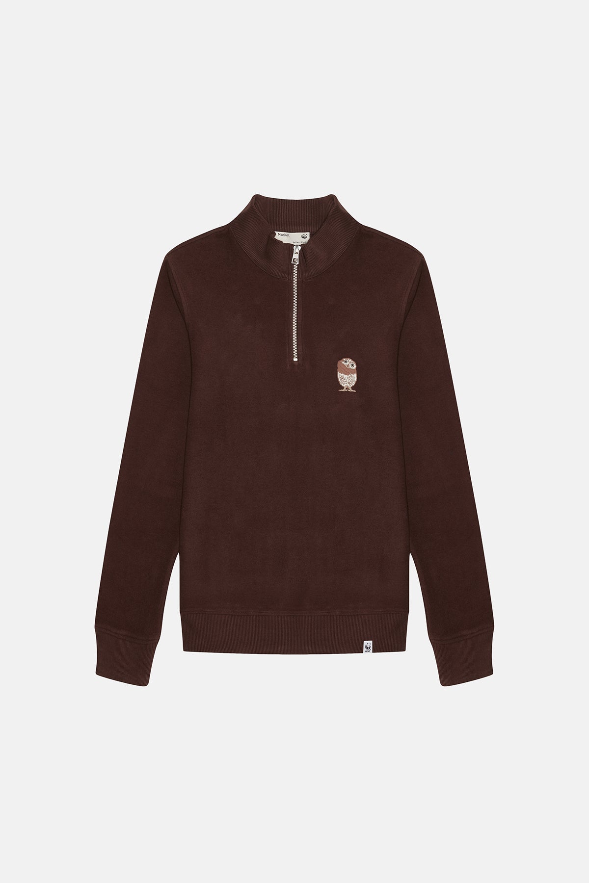 Cin Baykuşu SuperSoft Quarter-Zip Sweatshirt  - Kahverengi