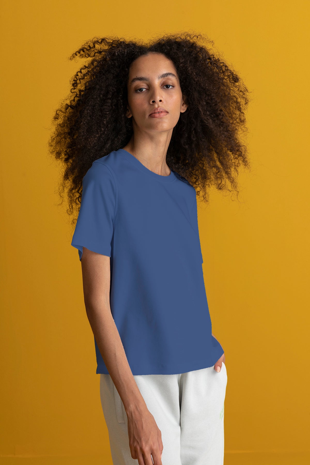 Basic Light-Weight Kadın T-Shirt - Lacivert